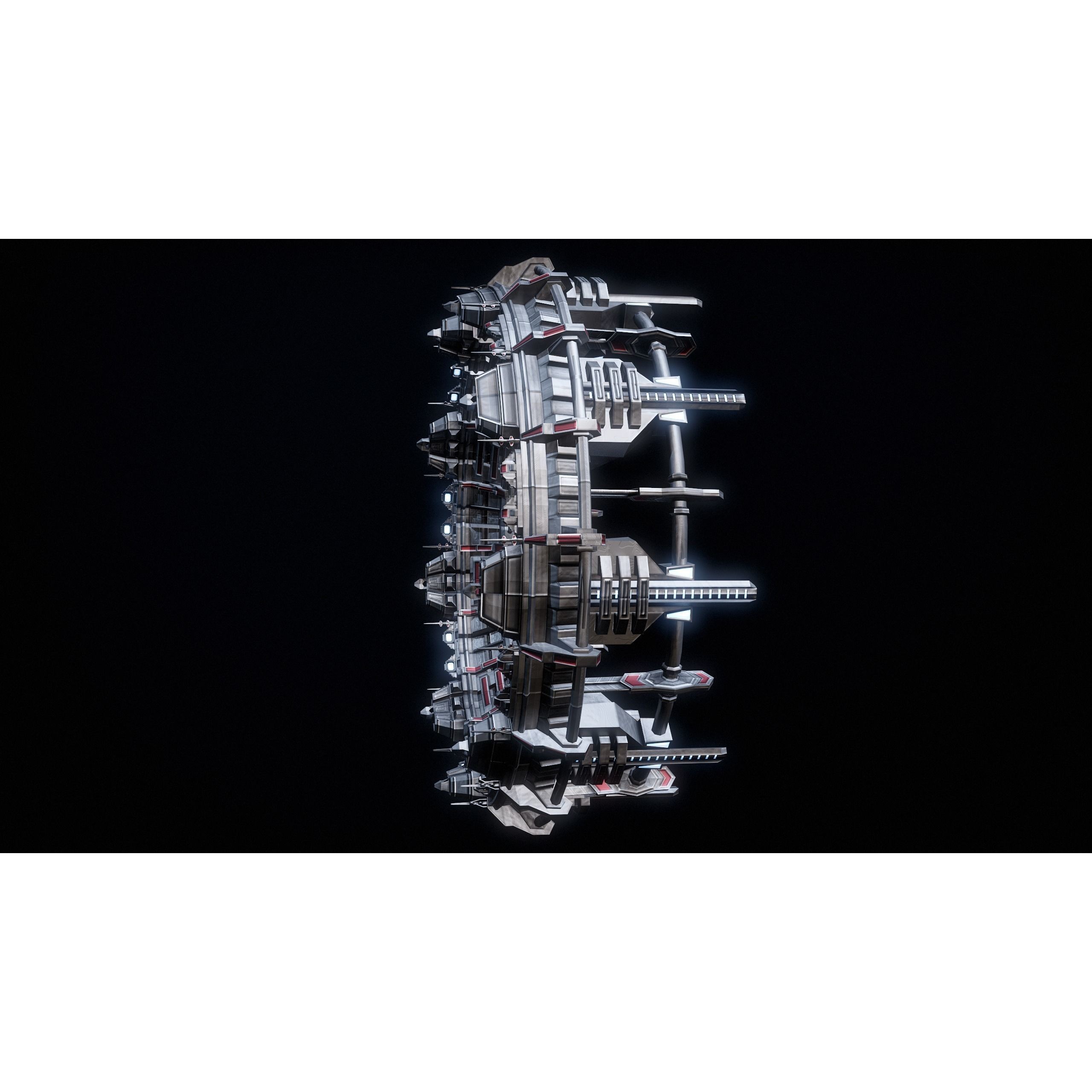 Sci-Fi Stargate - Low-Poly Game-Ready 3D Model - View 35