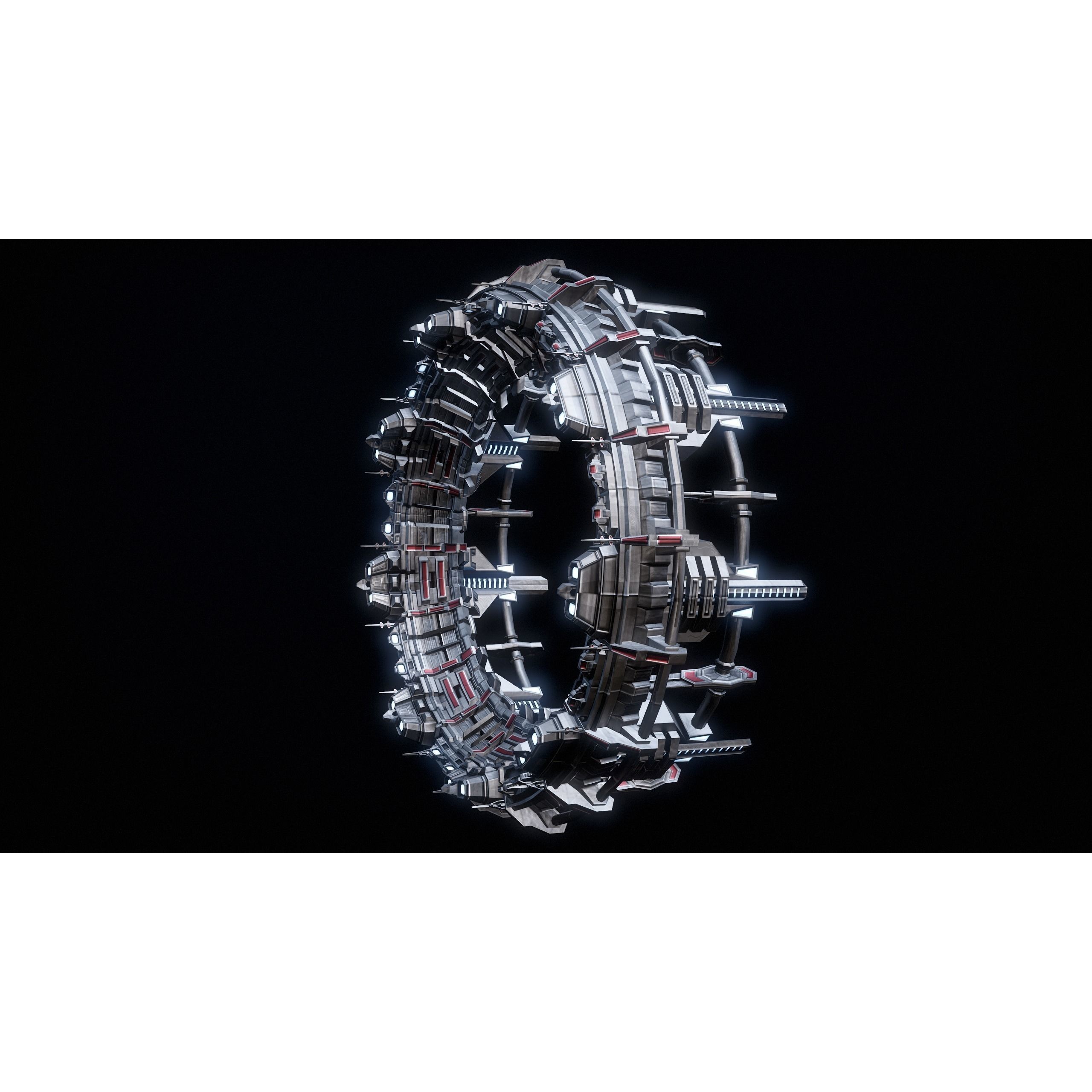 Sci-Fi Stargate - Low-Poly Game-Ready 3D Model - View 36