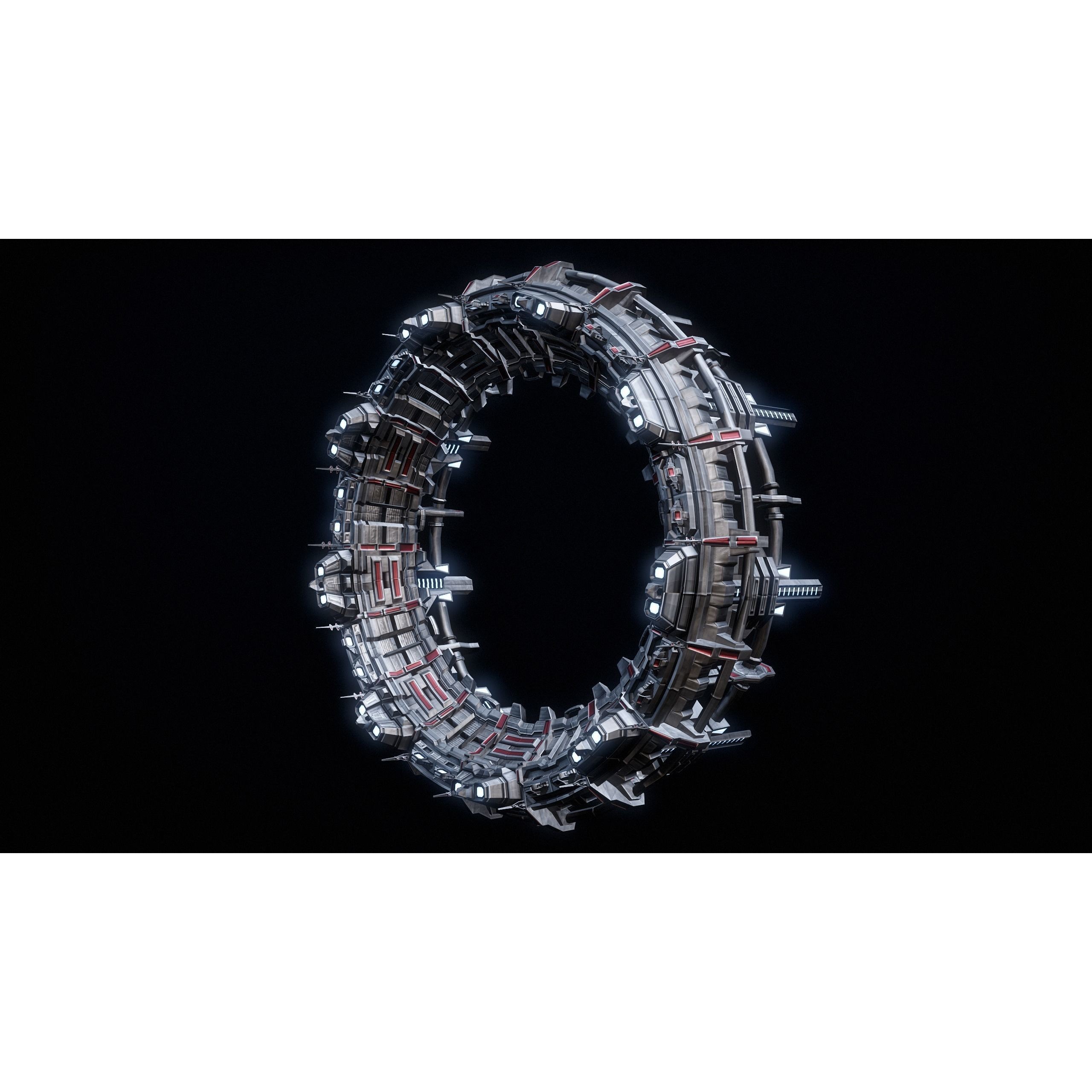 Sci-Fi Stargate - Low-Poly Game-Ready 3D Model - View 37