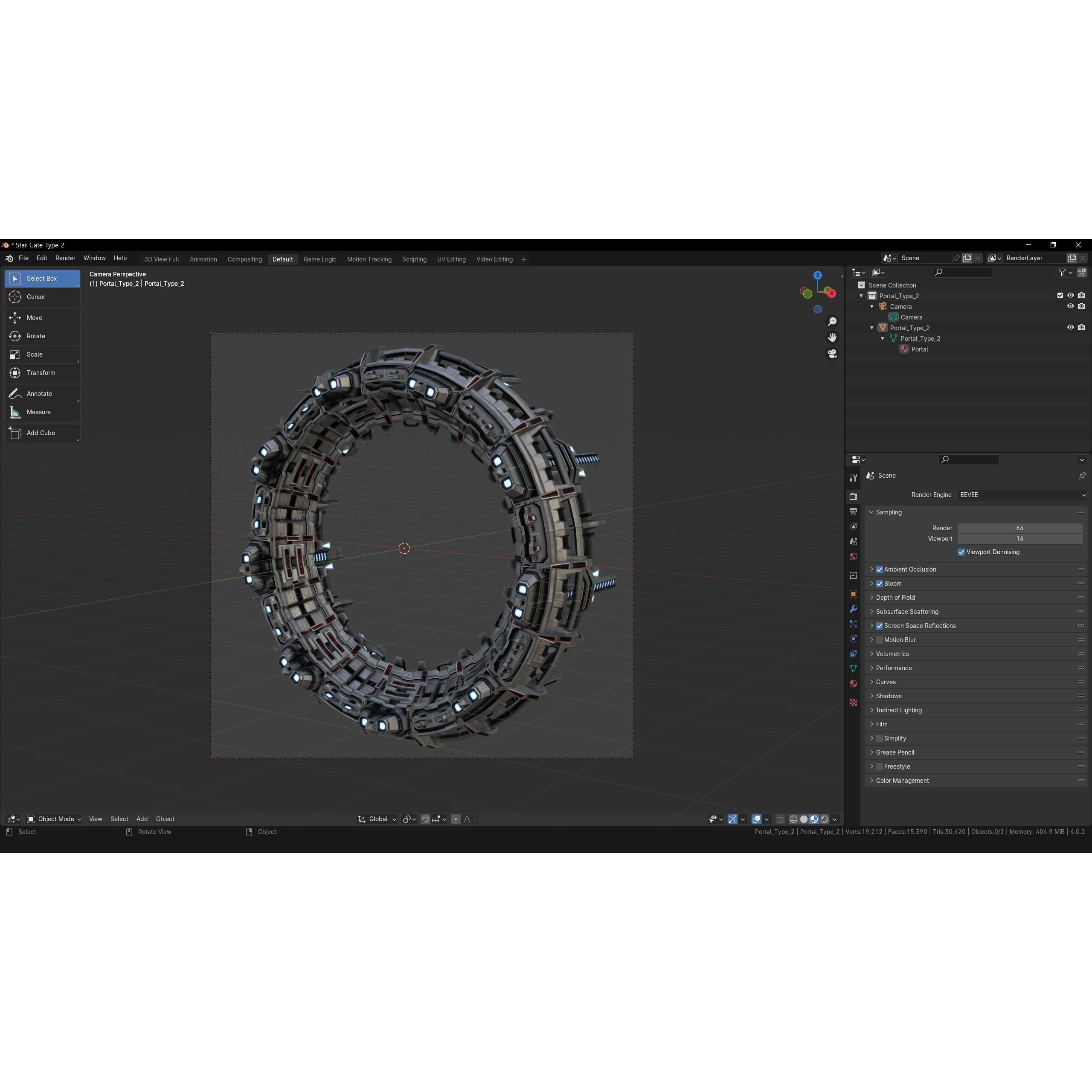 Sci-Fi Stargate - Low-Poly Game-Ready 3D Model - View 38