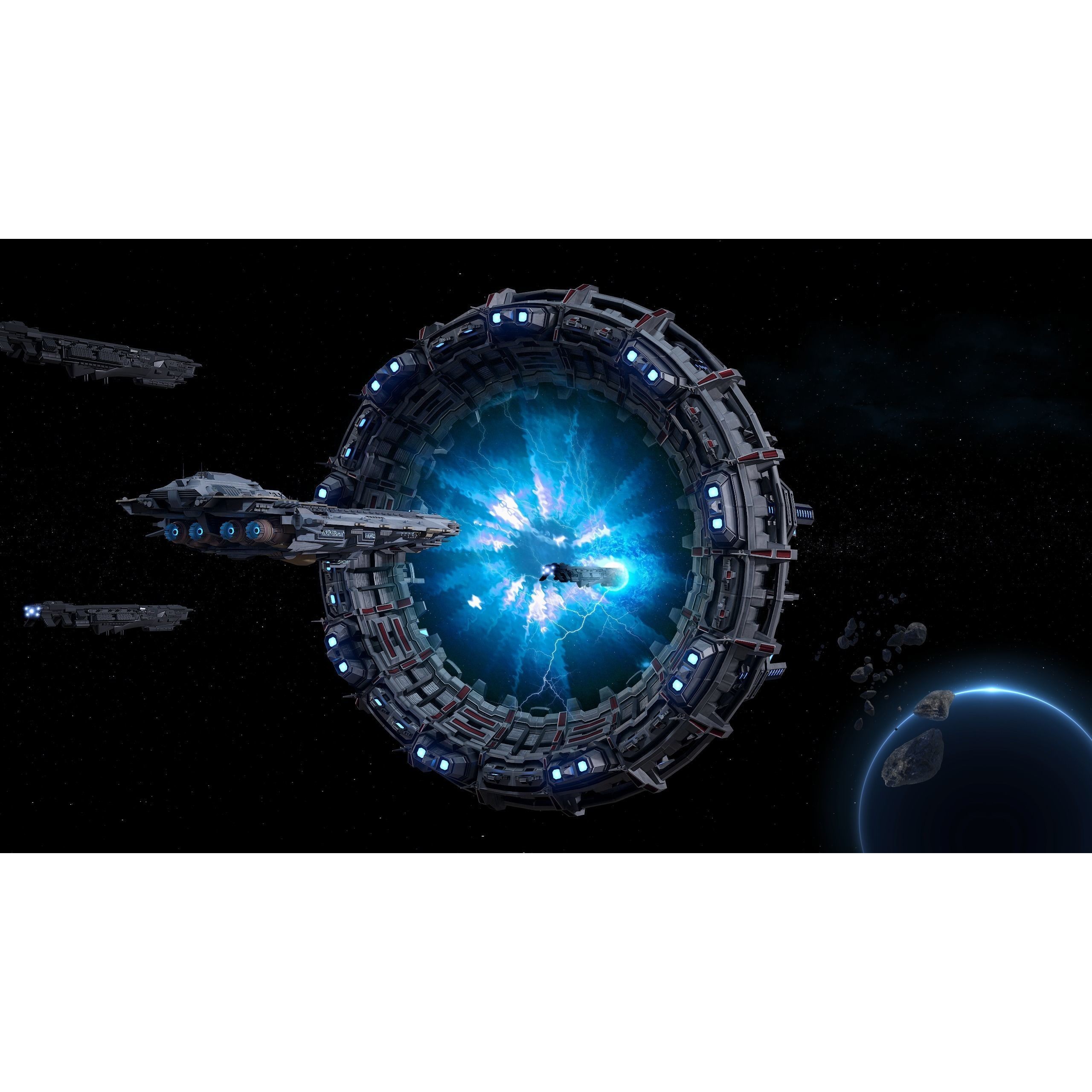 Sci-Fi Stargate - Low-Poly Game-Ready 3D Model - View 4