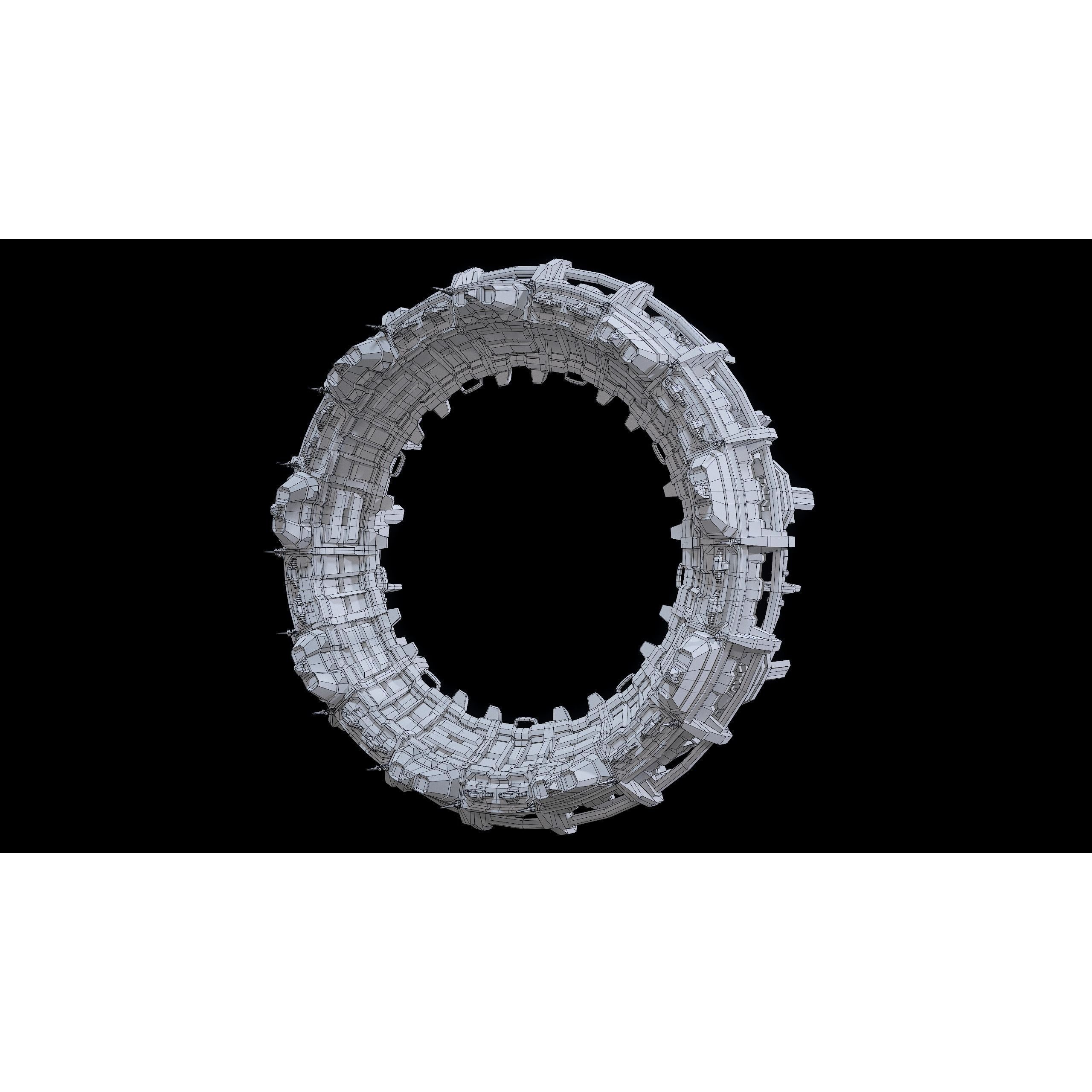 Sci-Fi Stargate - Low-Poly Game-Ready 3D Model - View 40