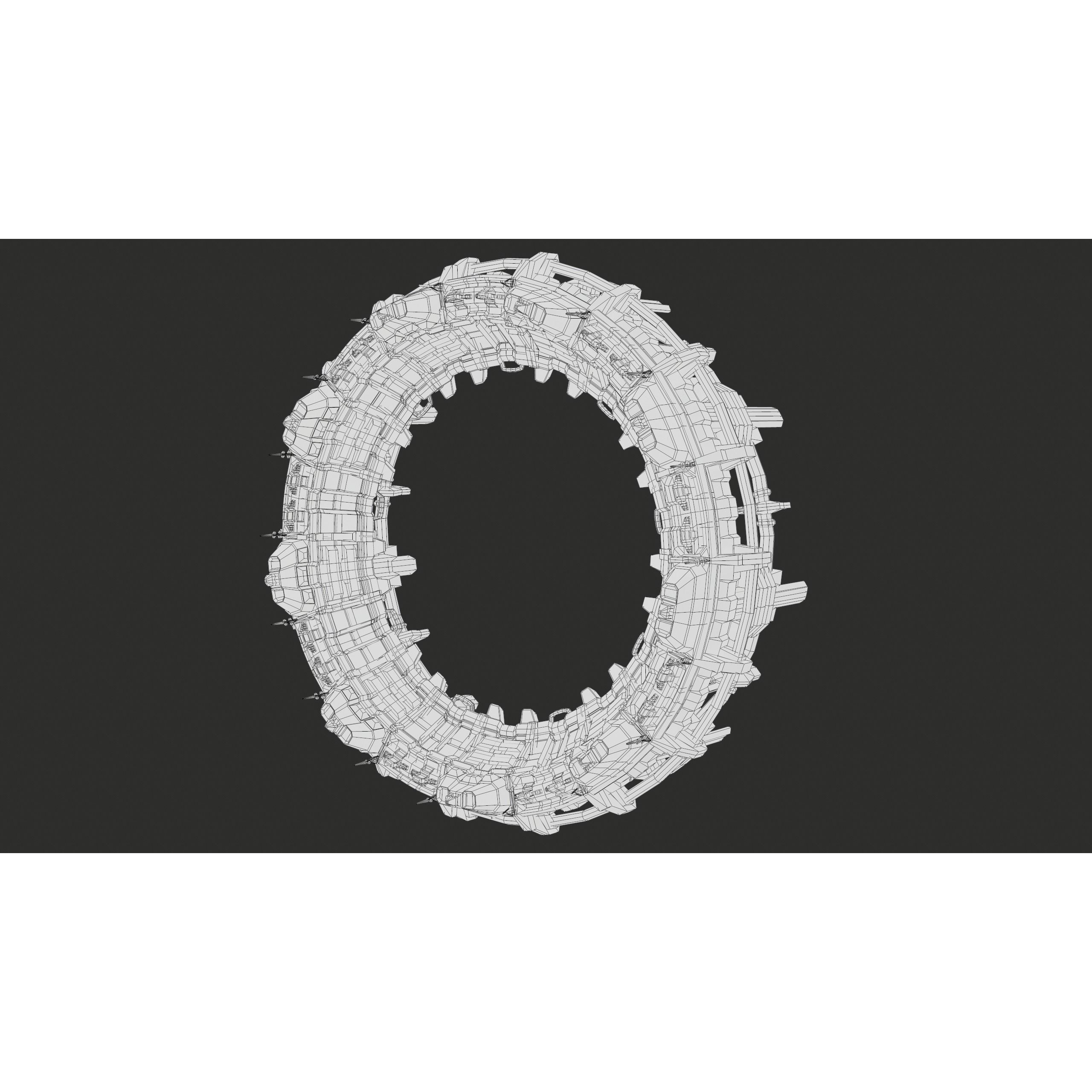 Sci-Fi Stargate - Low-Poly Game-Ready 3D Model - View 41