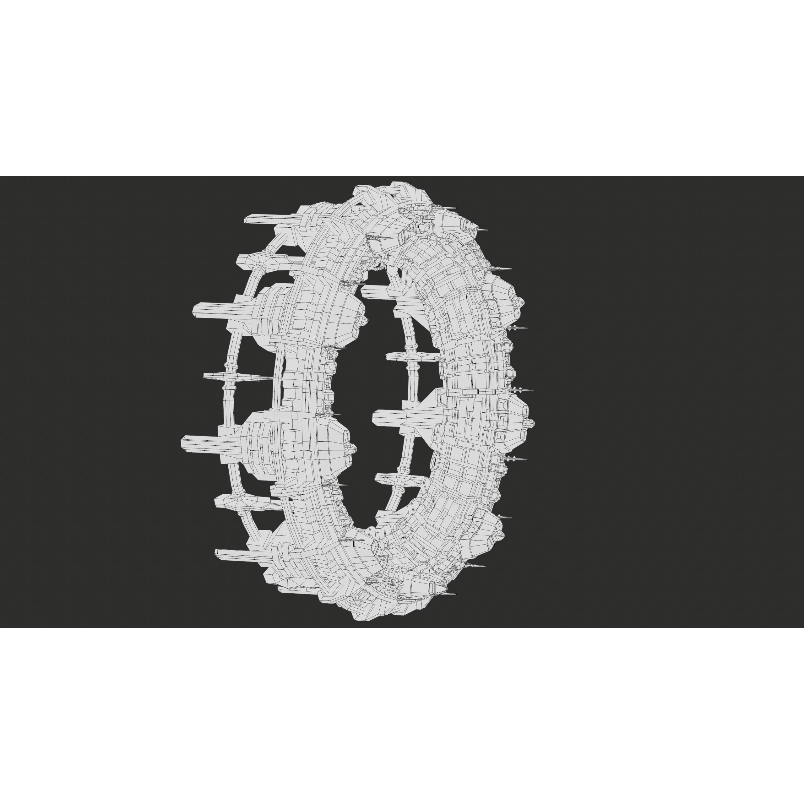 Sci-Fi Stargate - Low-Poly Game-Ready 3D Model - View 43