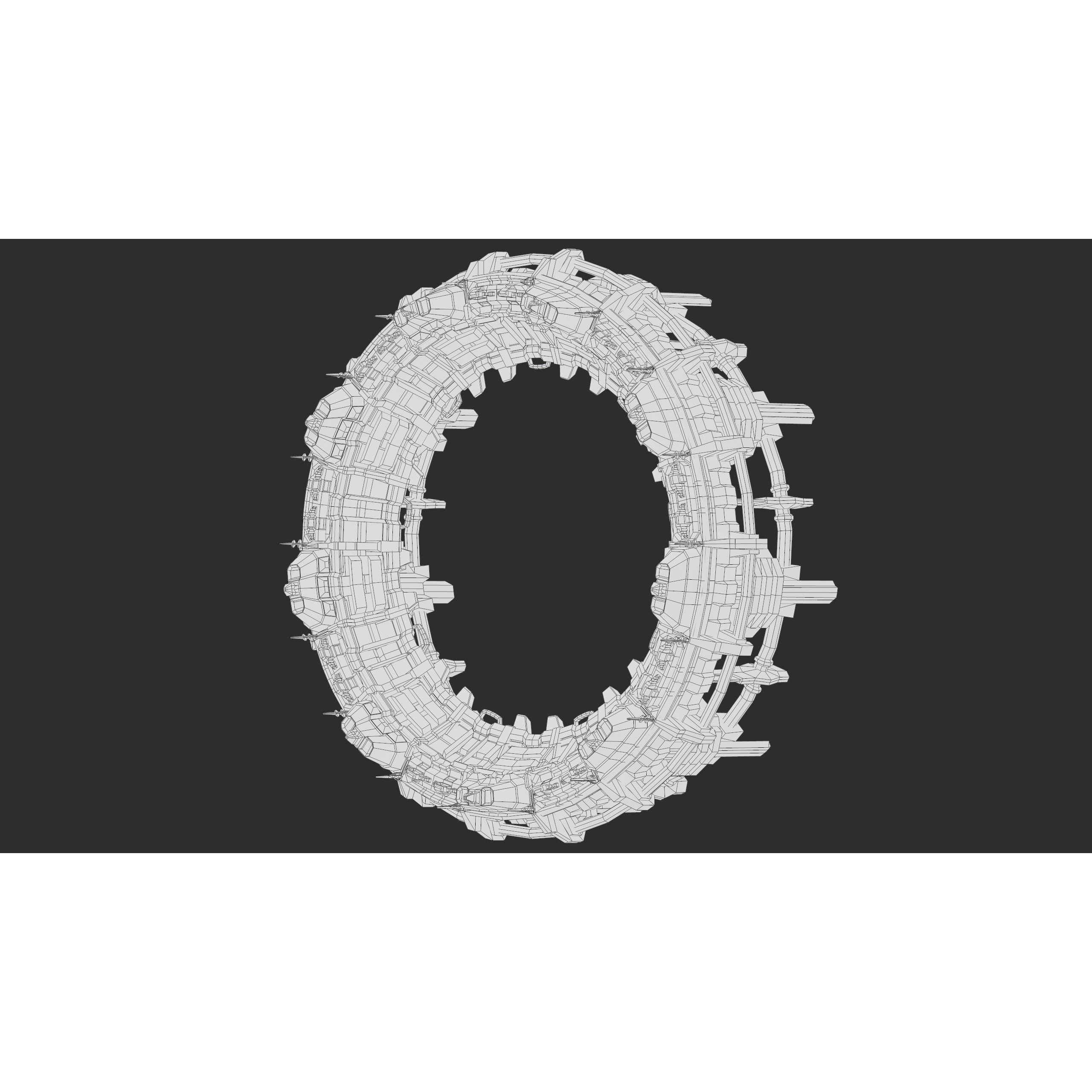 Sci-Fi Stargate - Low-Poly Game-Ready 3D Model - View 47