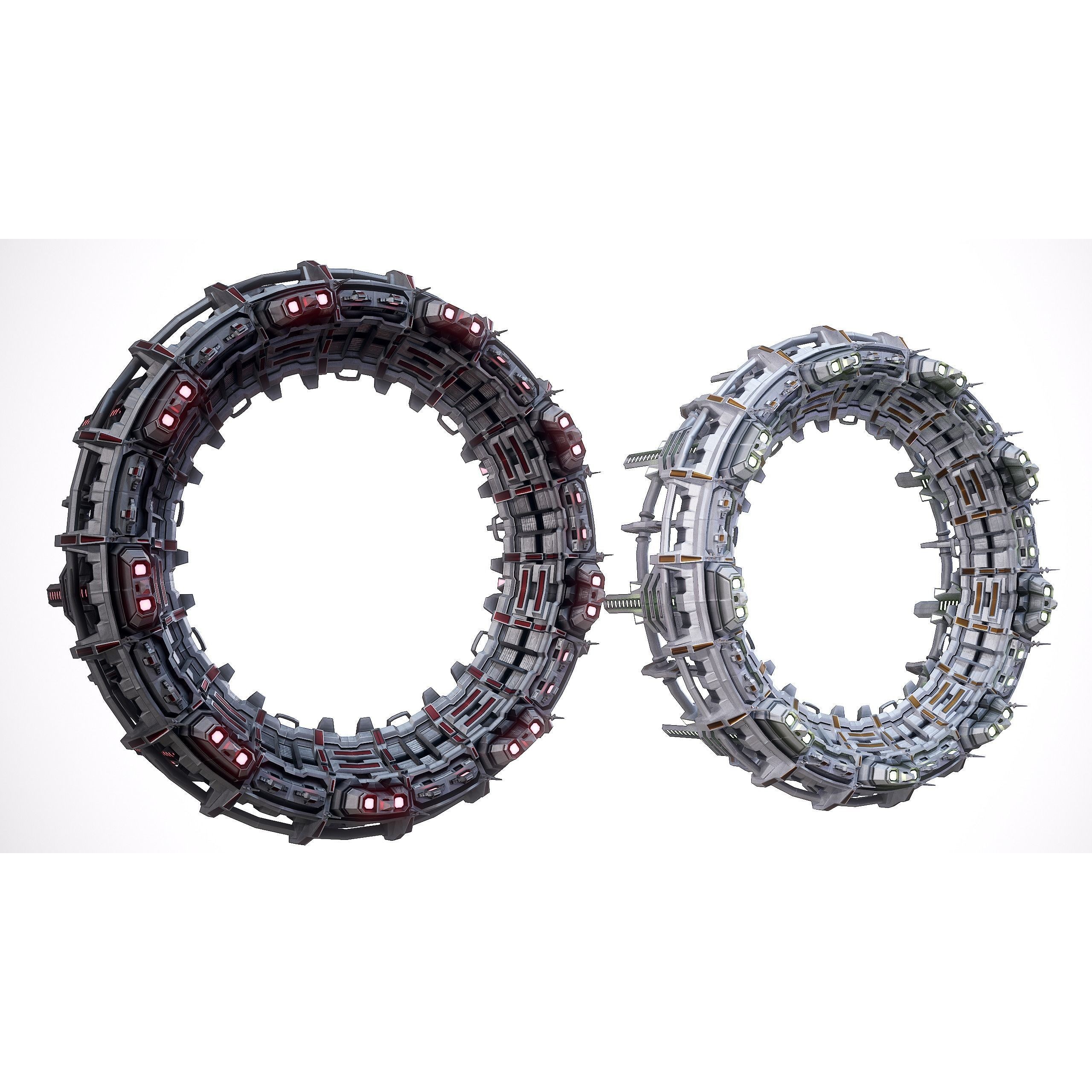 Sci-Fi Stargate - Low-Poly Game-Ready 3D Model - View 5