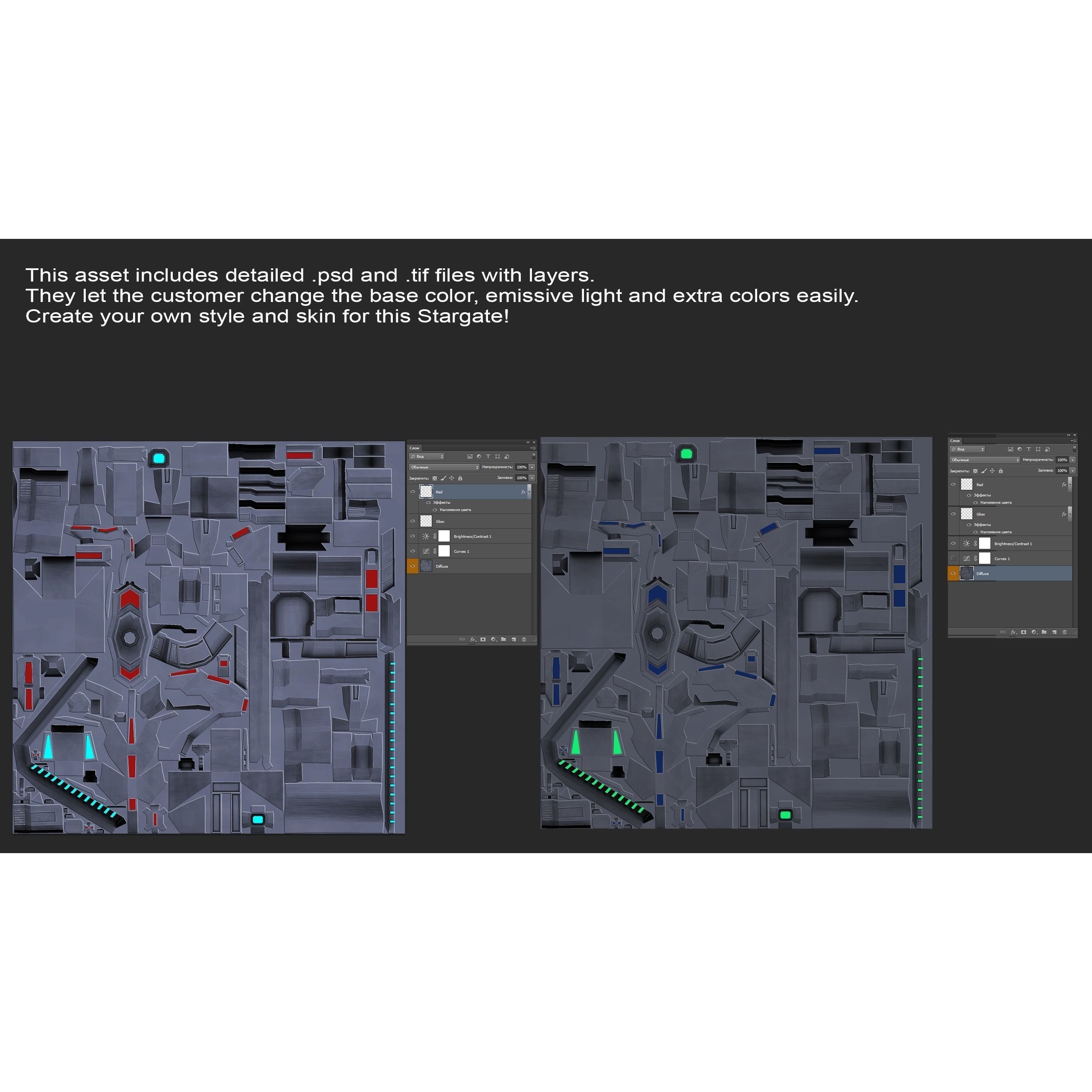 Sci-Fi Stargate - Low-Poly Game-Ready 3D Model - View 51