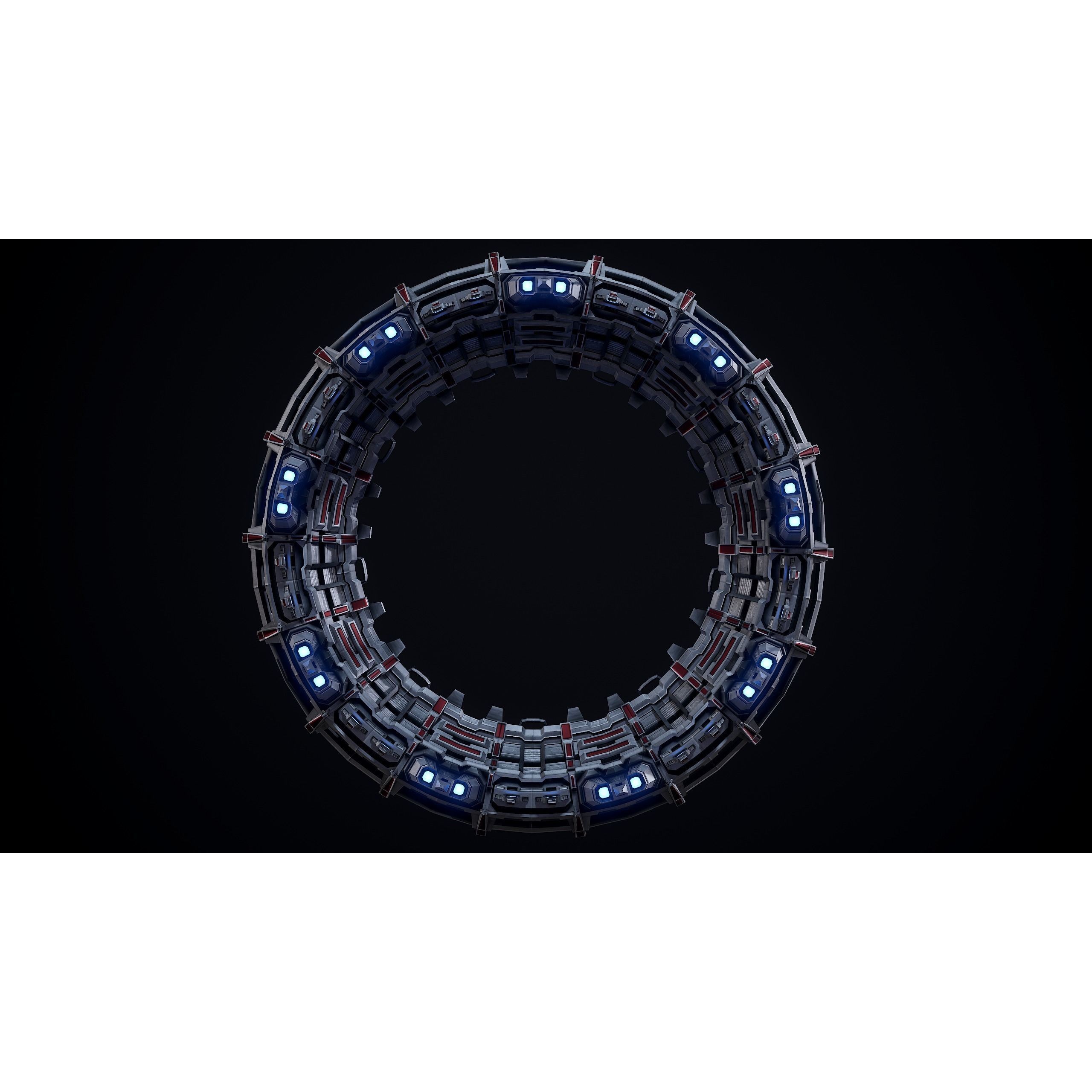 Sci-Fi Stargate - Low-Poly Game-Ready 3D Model - View 6