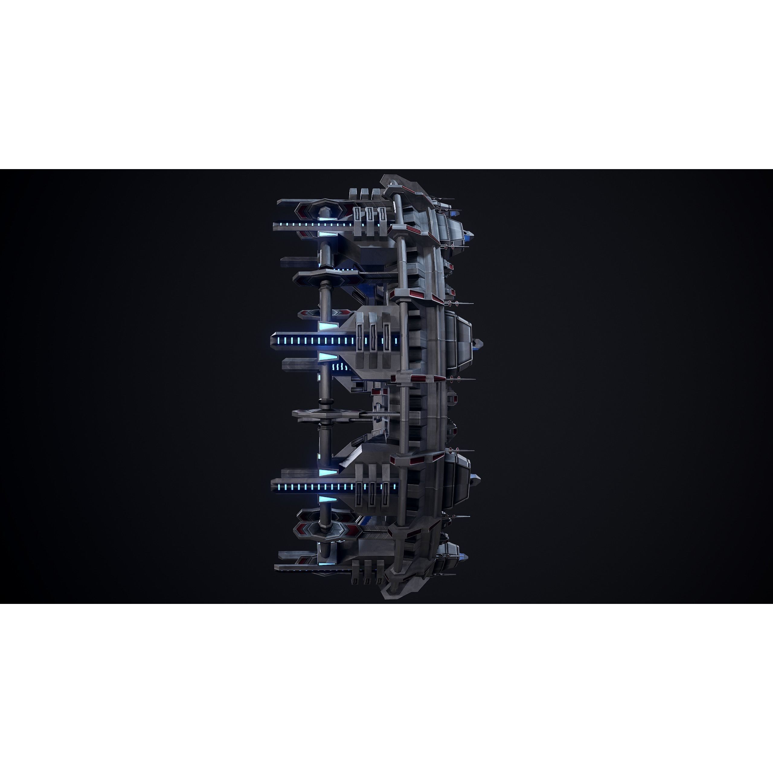 Sci-Fi Stargate - Low-Poly Game-Ready 3D Model - View 9