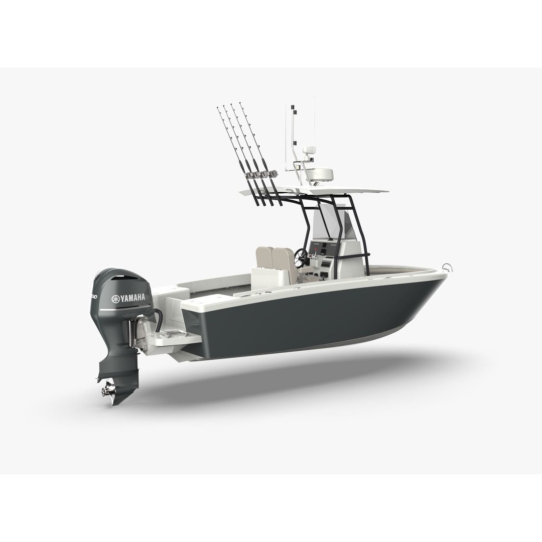 6 Meter Fishing Hard Top Boat 3D Model – Realistic Marine Design, FBX - View 7