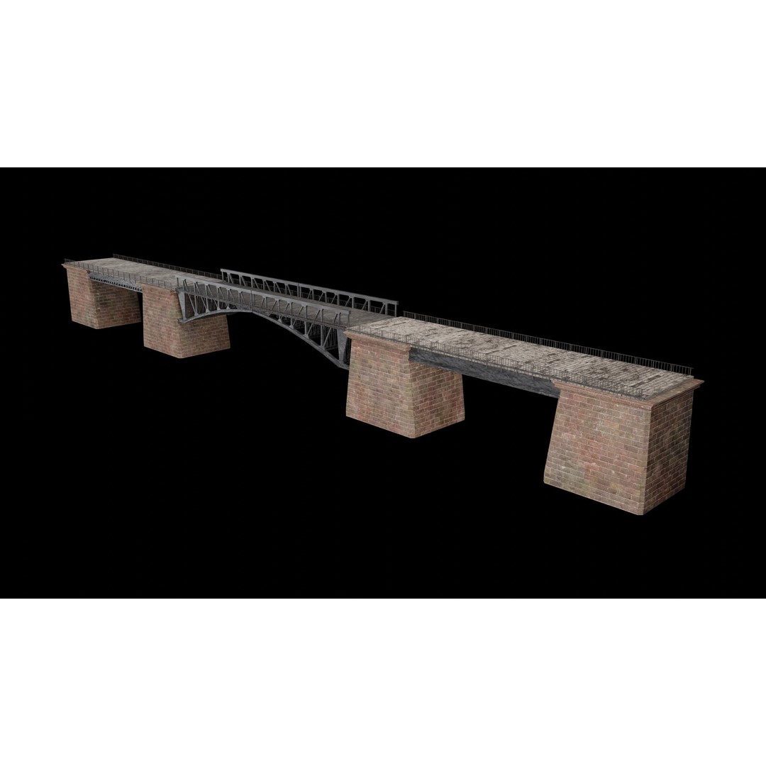 Bascule Bridge Platform 3D Model – Low Poly Game Ready Asset, FBX & OBJ - View 14