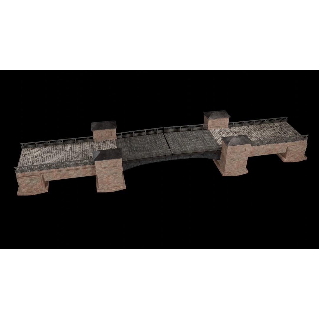 Bascule Bridge Platform 3D Model – Low Poly Game Ready Asset, FBX & OBJ - View 23