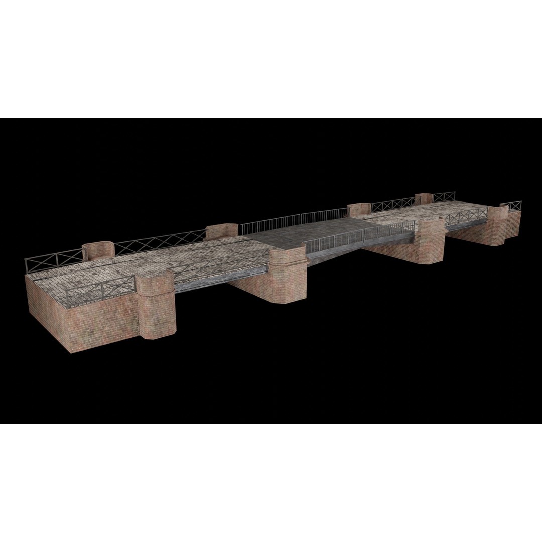 Bascule Bridge Platform 3D Model – Low Poly Game Ready Asset, FBX & OBJ - View 26