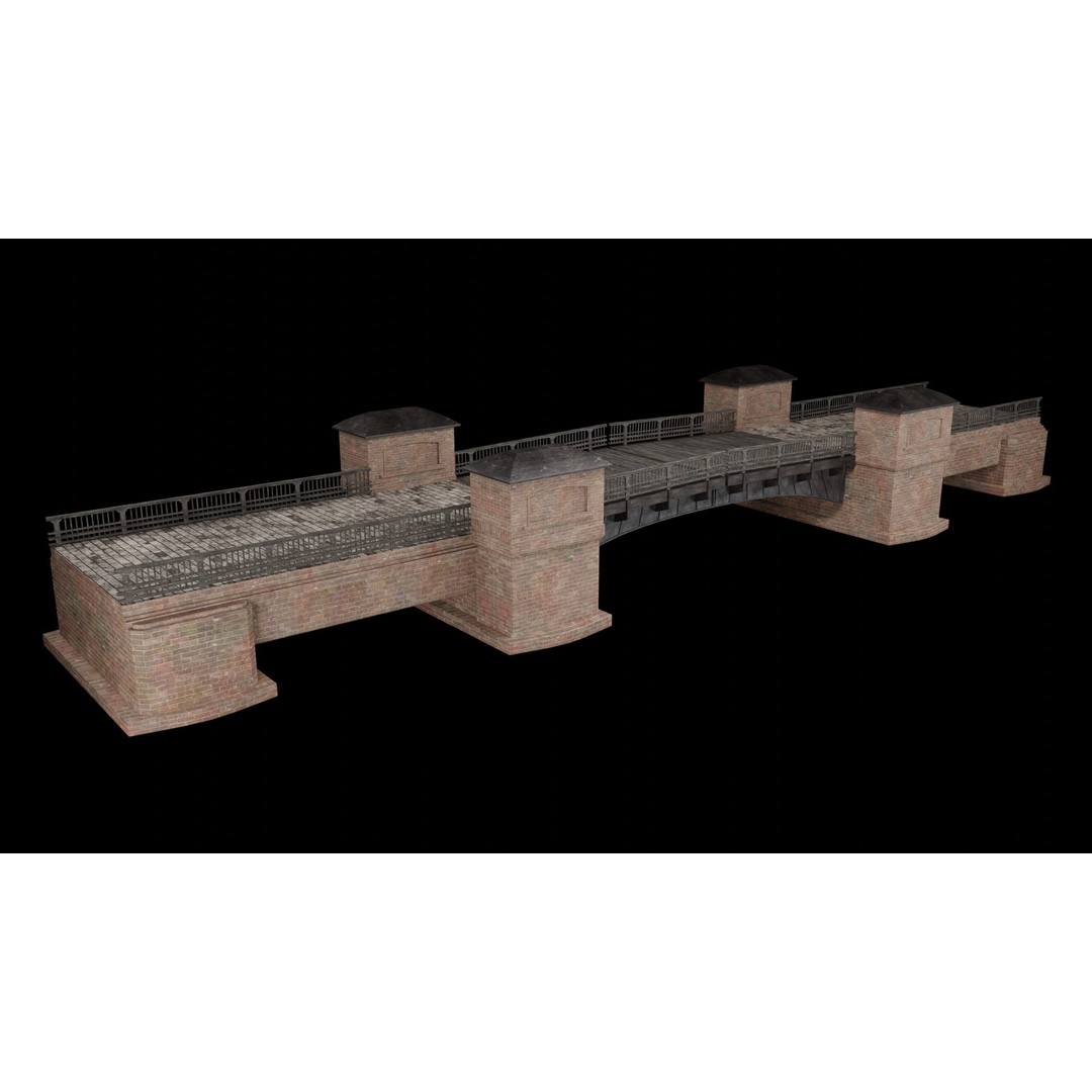 Bascule Bridge Platform 3D Model – Low Poly Game Ready Asset, FBX & OBJ - View 31