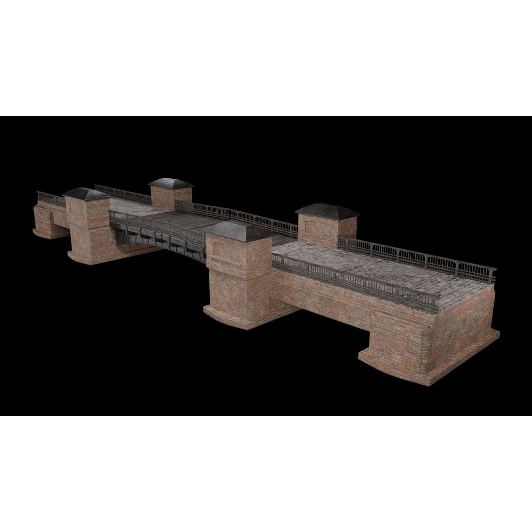 Bascule Bridge Platform 3D Model – Low Poly Game Ready Asset, FBX & OBJ - View 34