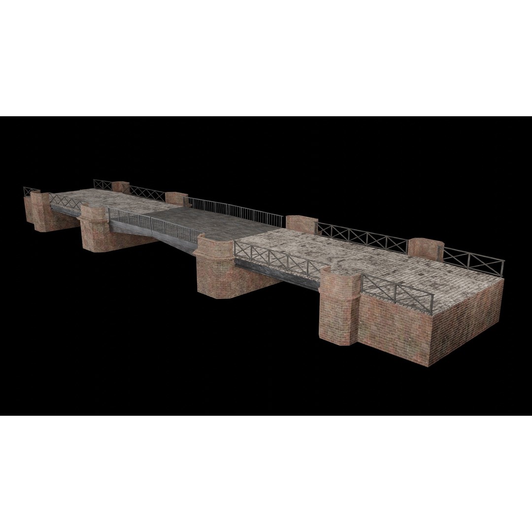Bascule Bridge Platform 3D Model – Low Poly Game Ready Asset, FBX & OBJ - View 38