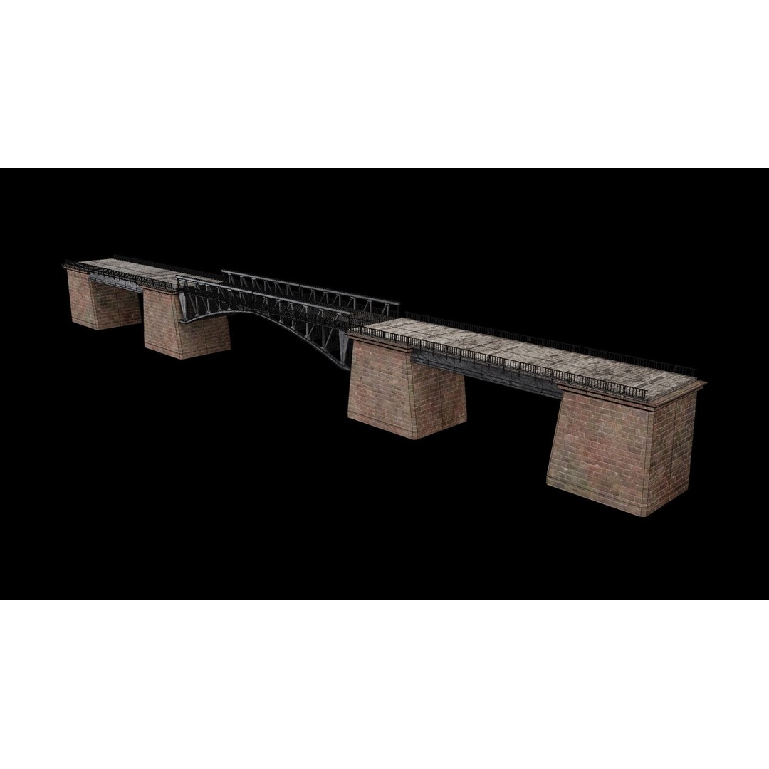 Bascule Bridge Platform 3D Model – Low Poly Game Ready Asset, FBX & OBJ - View 4