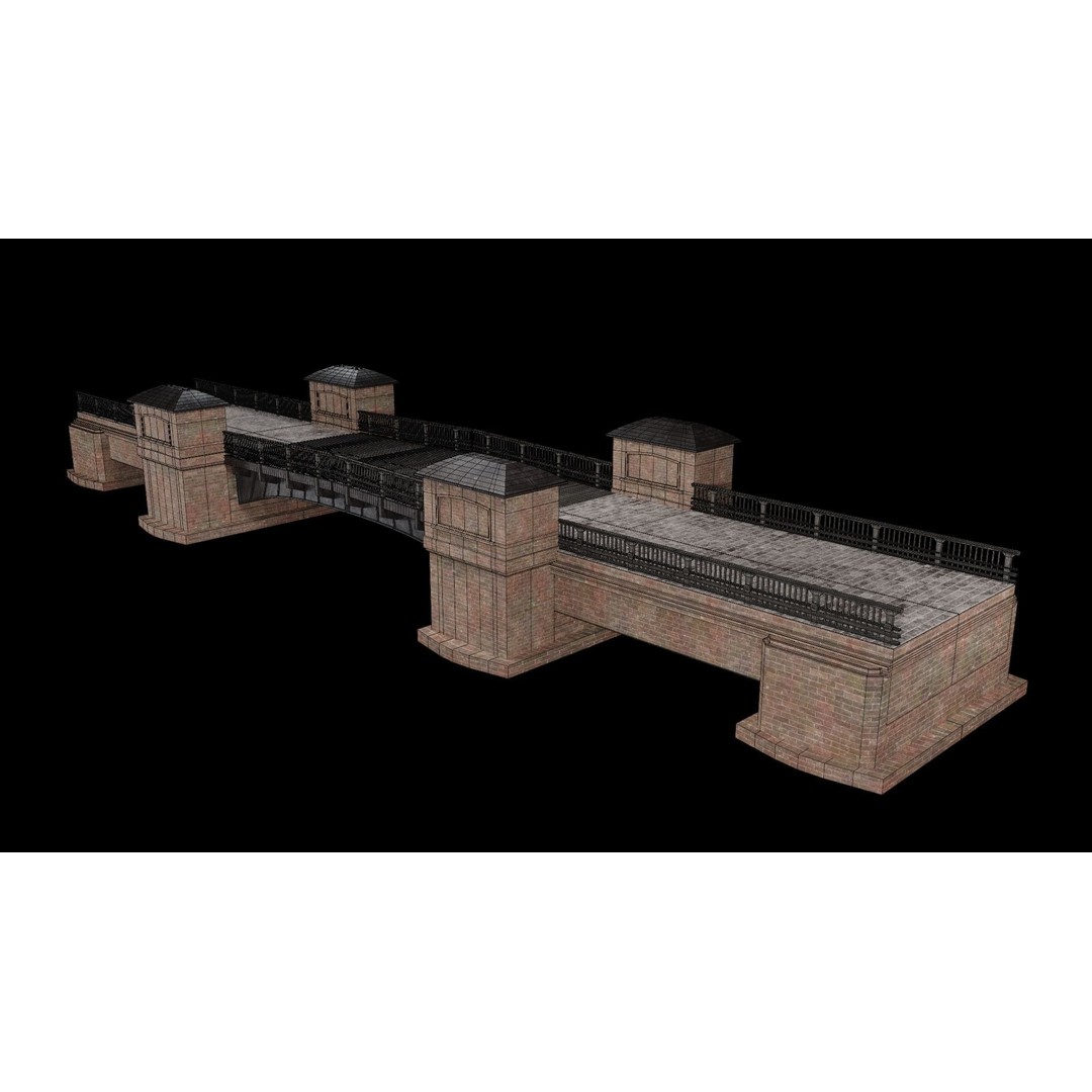 Bascule Bridge Platform 3D Model – Low Poly Game Ready Asset, FBX & OBJ - View 5