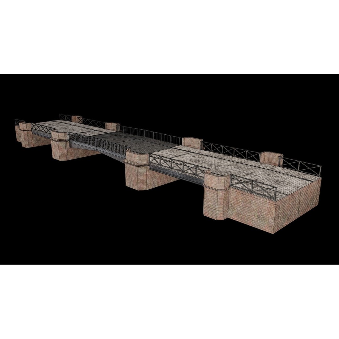 Bascule Bridge Platform 3D Model – Low Poly Game Ready Asset, FBX & OBJ - View 8