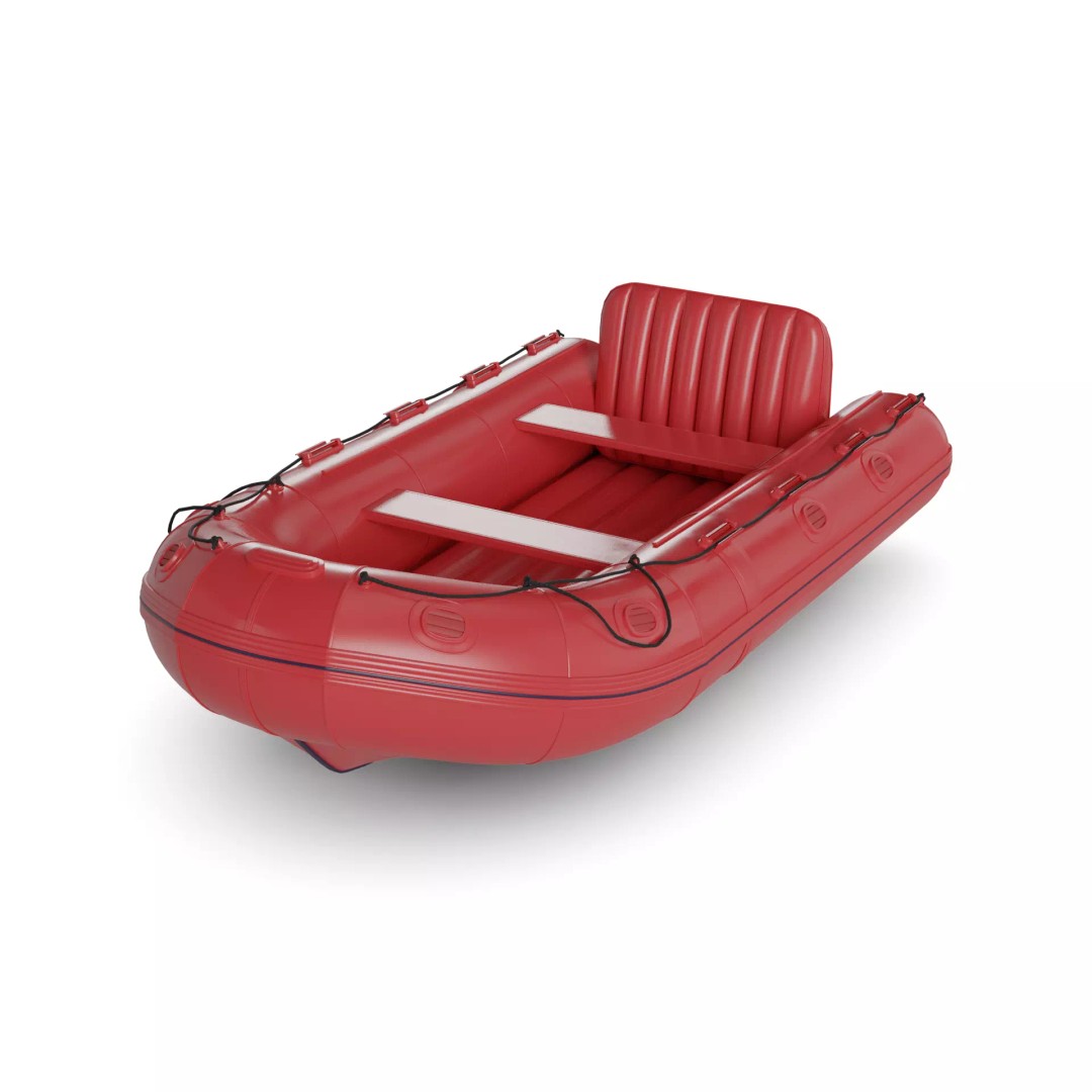 Dinghy 3D Model – Realistic Inflatable Watercraft, FBX