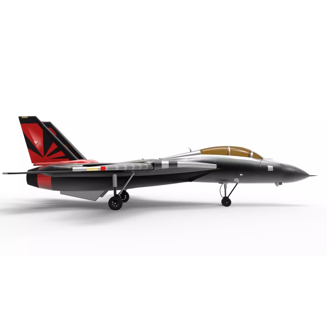Grumman F-14 Tomcat 3D Model – Low Poly Game Asset, FBX - View 4