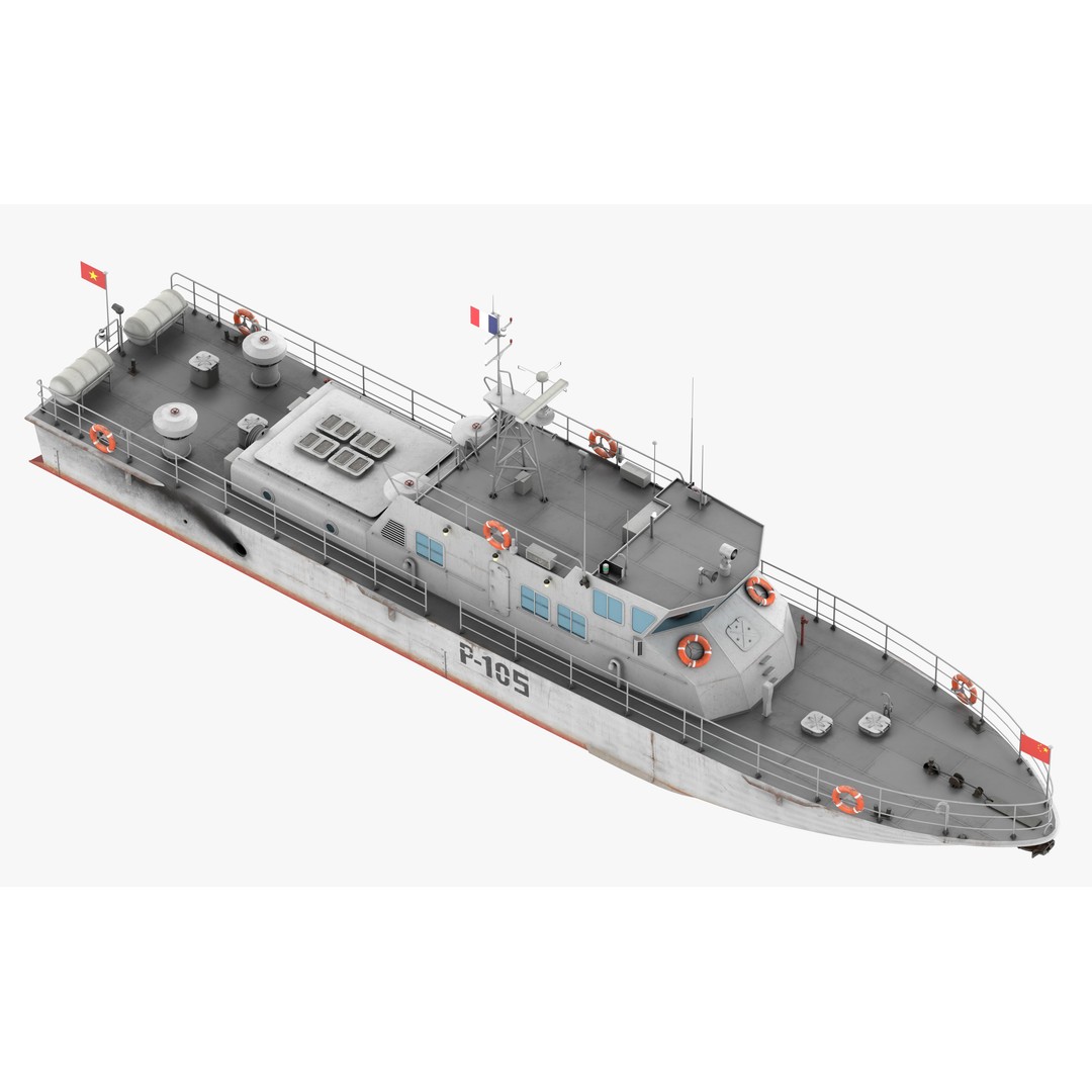 Predator Class Patrol Boat 3D Model – Low Poly Rigged Game Asset, FBX - View 11