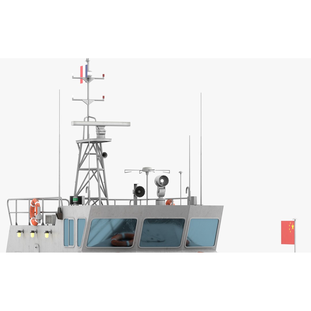 Predator Class Patrol Boat 3D Model – Low Poly Rigged Game Asset, FBX - View 16