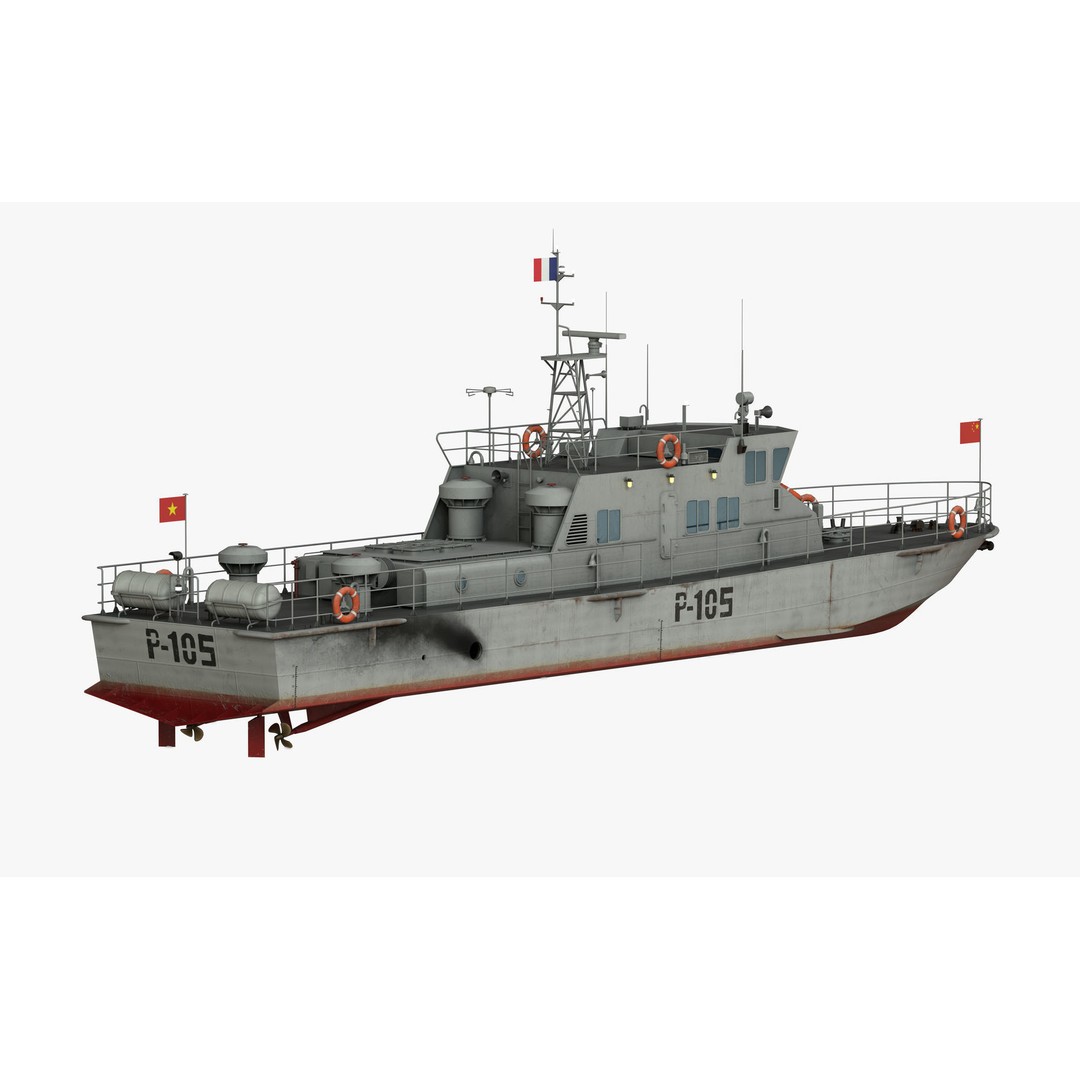 Predator Class Patrol Boat 3D Model – Low Poly Rigged Game Asset, FBX - View 24