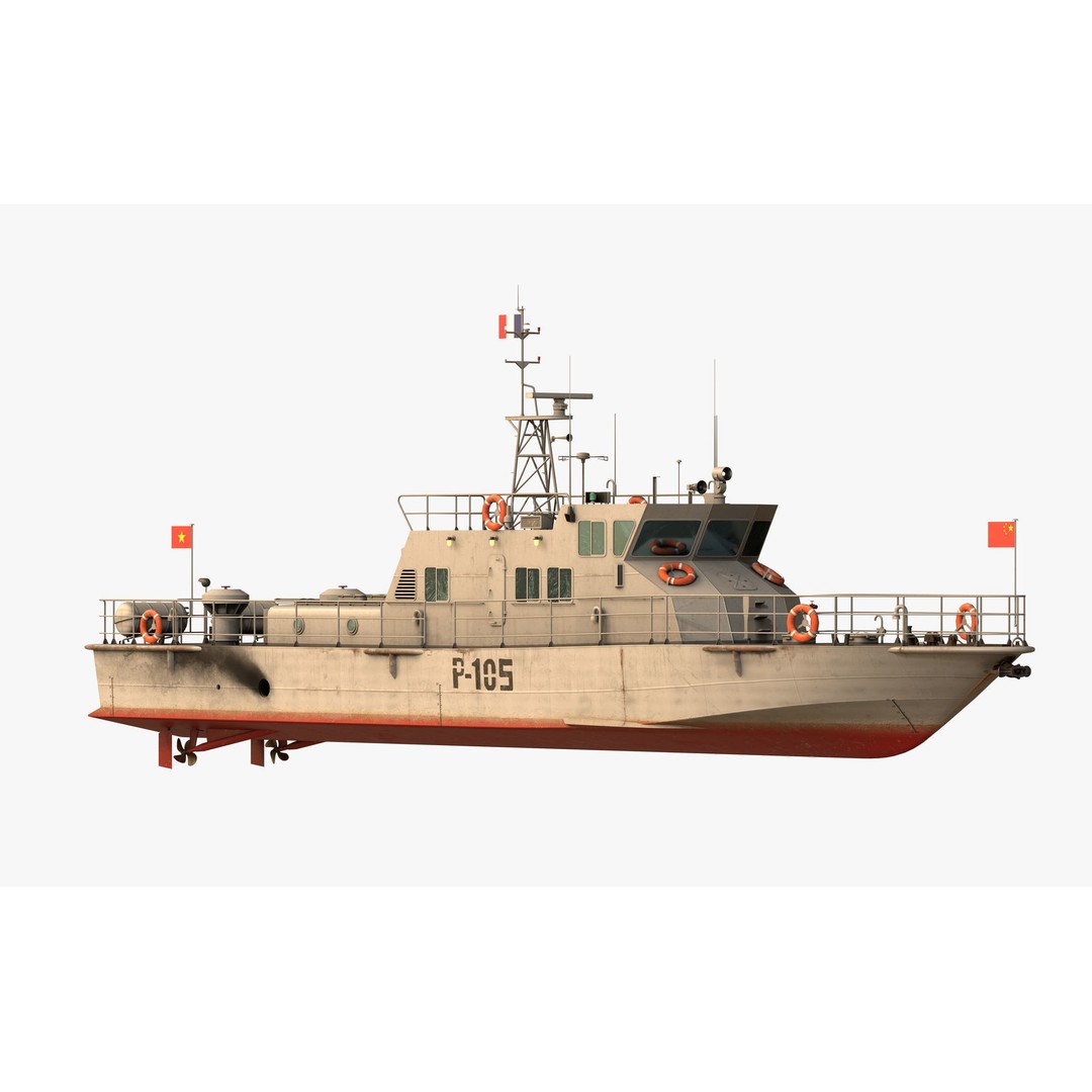 Predator Class Patrol Boat 3D Model – Low Poly Rigged Game Asset, FBX - View 26