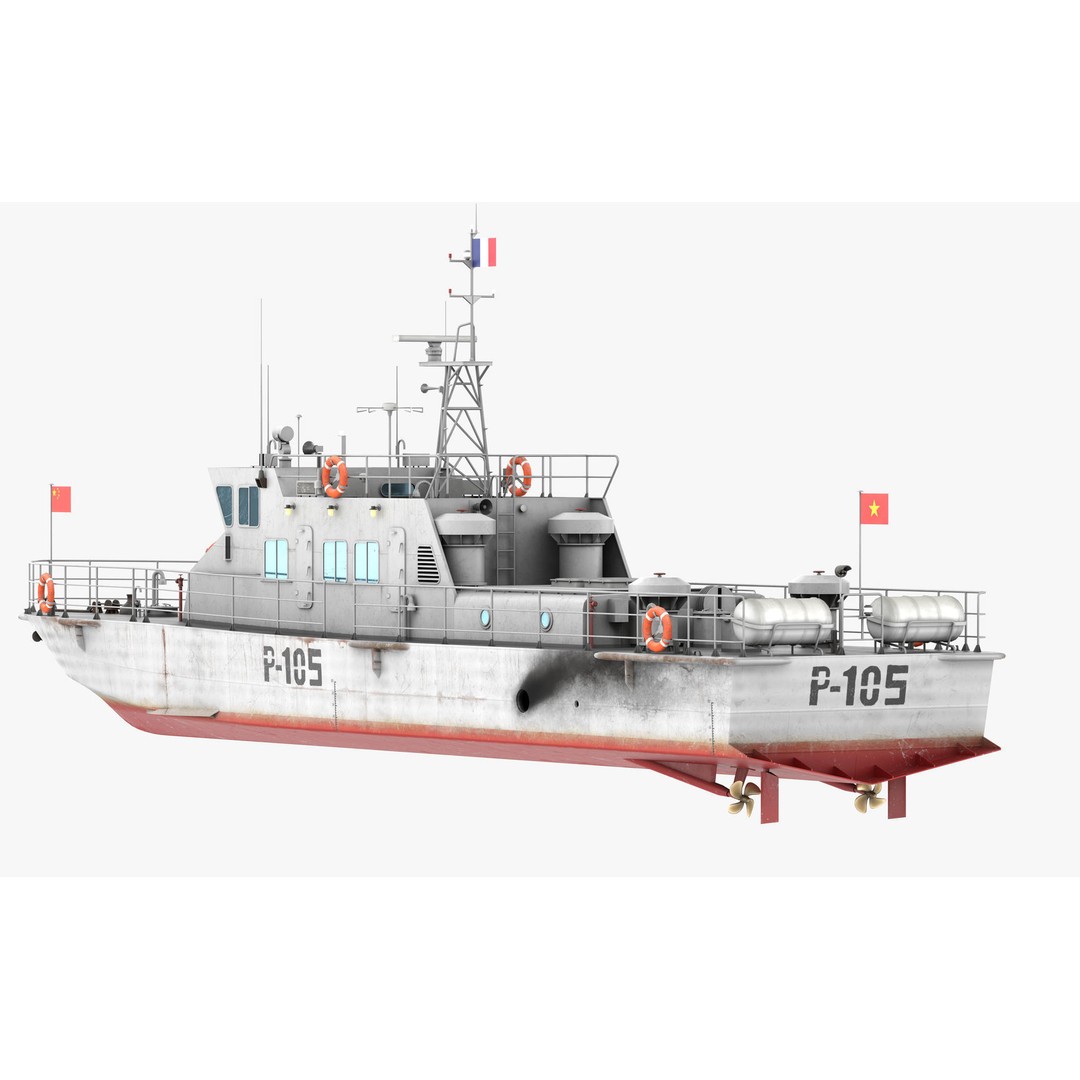Predator Class Patrol Boat 3D Model – Low Poly Rigged Game Asset, FBX - View 29