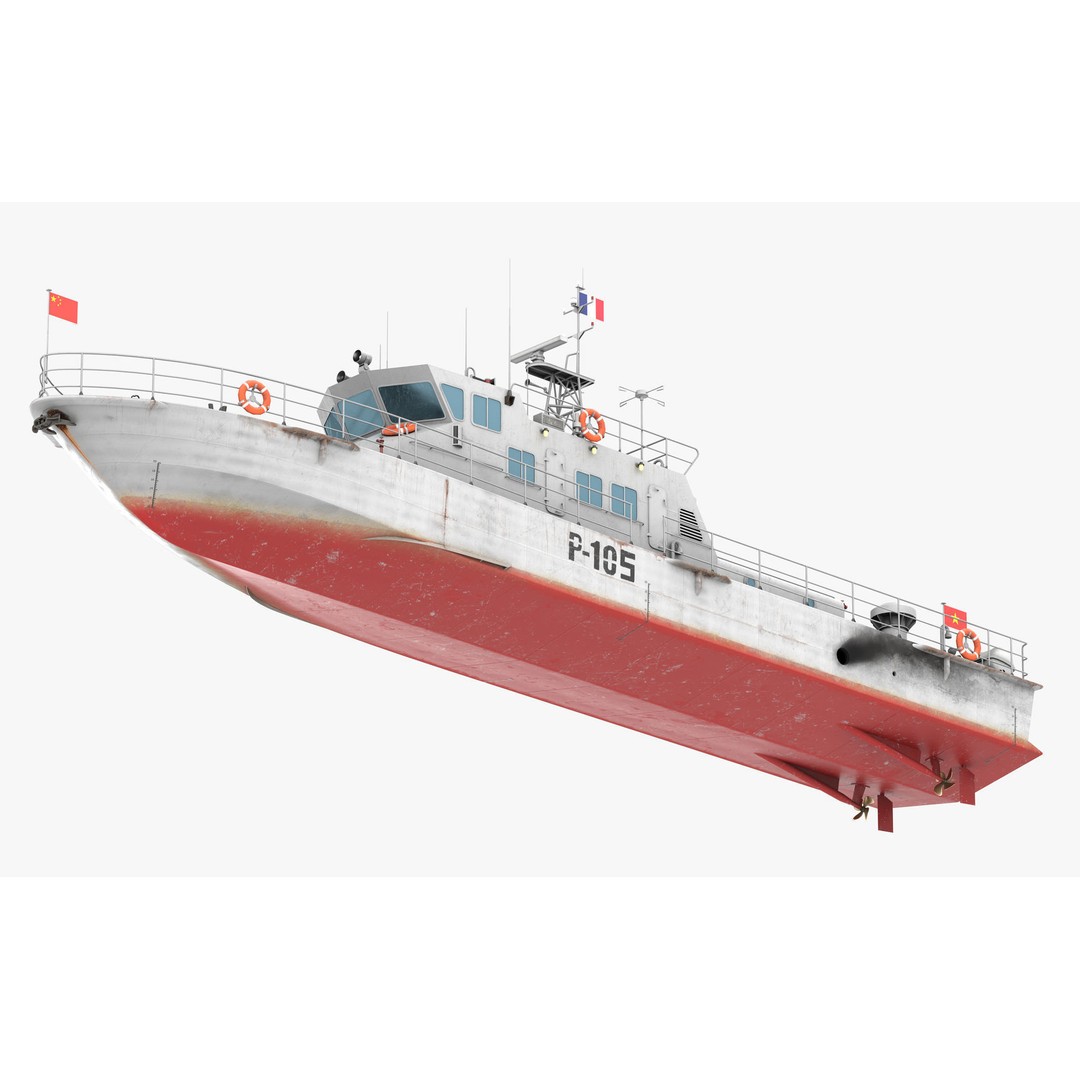 Predator Class Patrol Boat 3D Model – Low Poly Rigged Game Asset, FBX - View 34