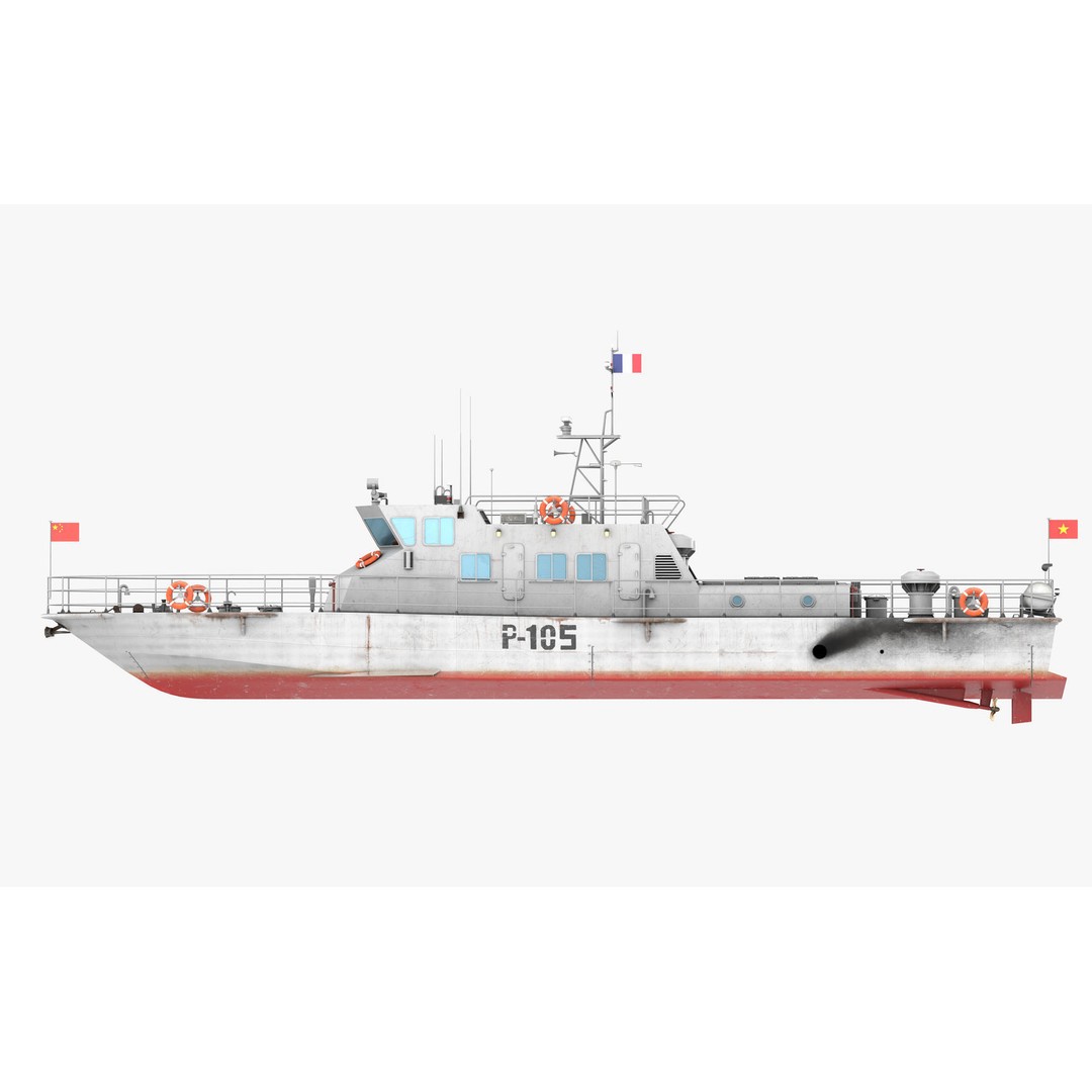 Predator Class Patrol Boat 3D Model – Low Poly Rigged Game Asset, FBX - View 35