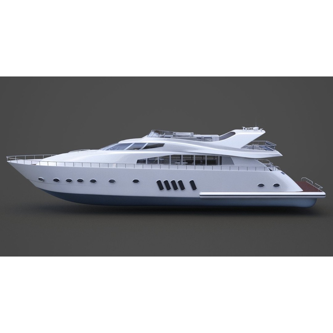 Photorealistic Yacht 3D Model – High Poly PBR Asset for Animation - View 10