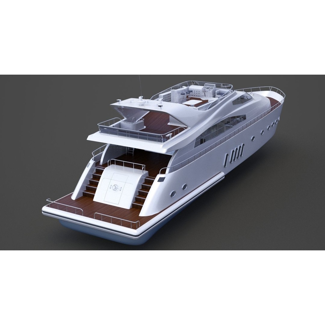 Photorealistic Yacht 3D Model – High Poly PBR Asset for Animation - View 13