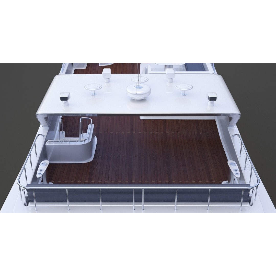 Photorealistic Yacht 3D Model – High Poly PBR Asset for Animation - View 17