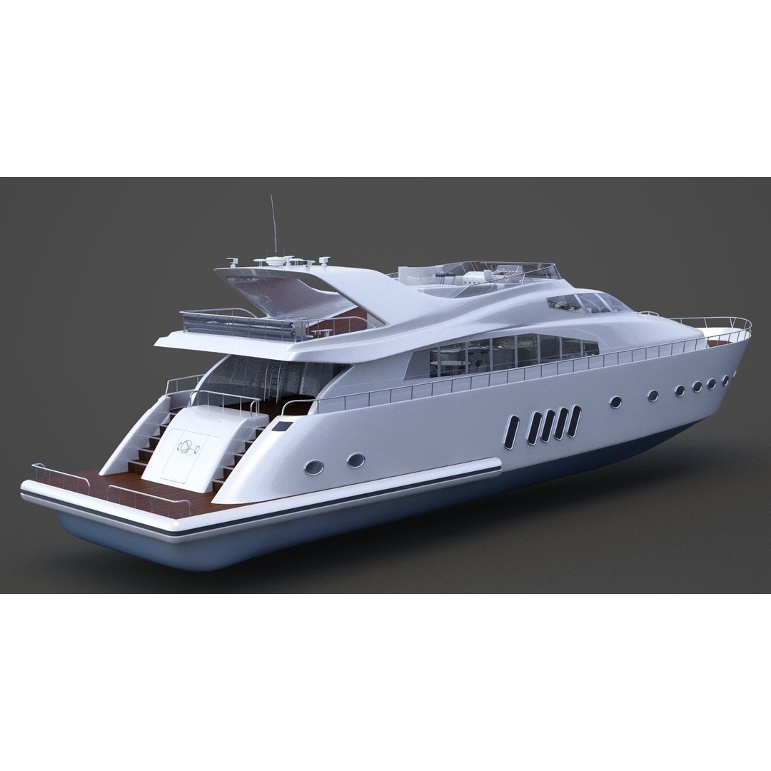 Photorealistic Yacht 3D Model – High Poly PBR Asset for Animation - View 7