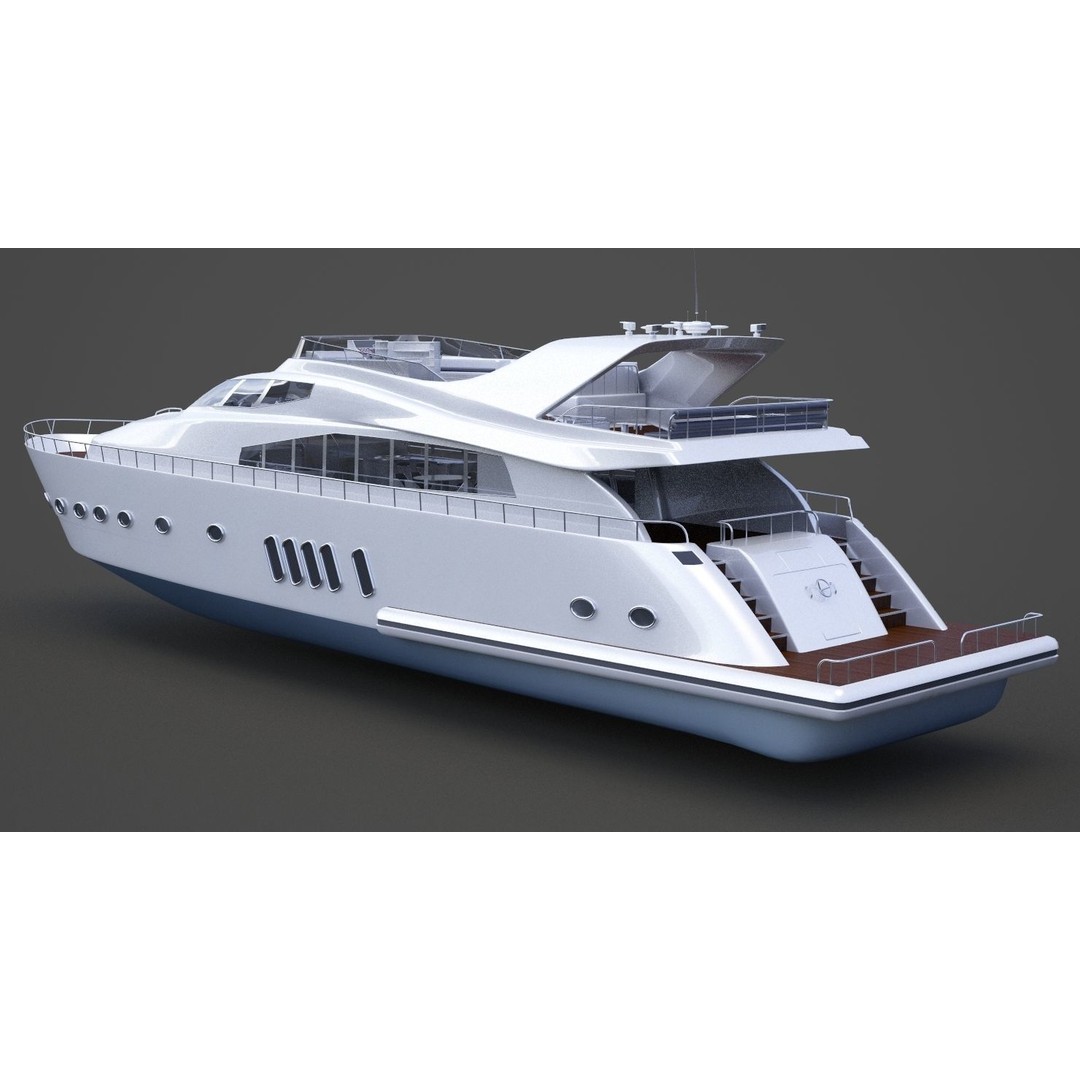 Photorealistic Yacht 3D Model – High Poly PBR Asset for Animation - View 9
