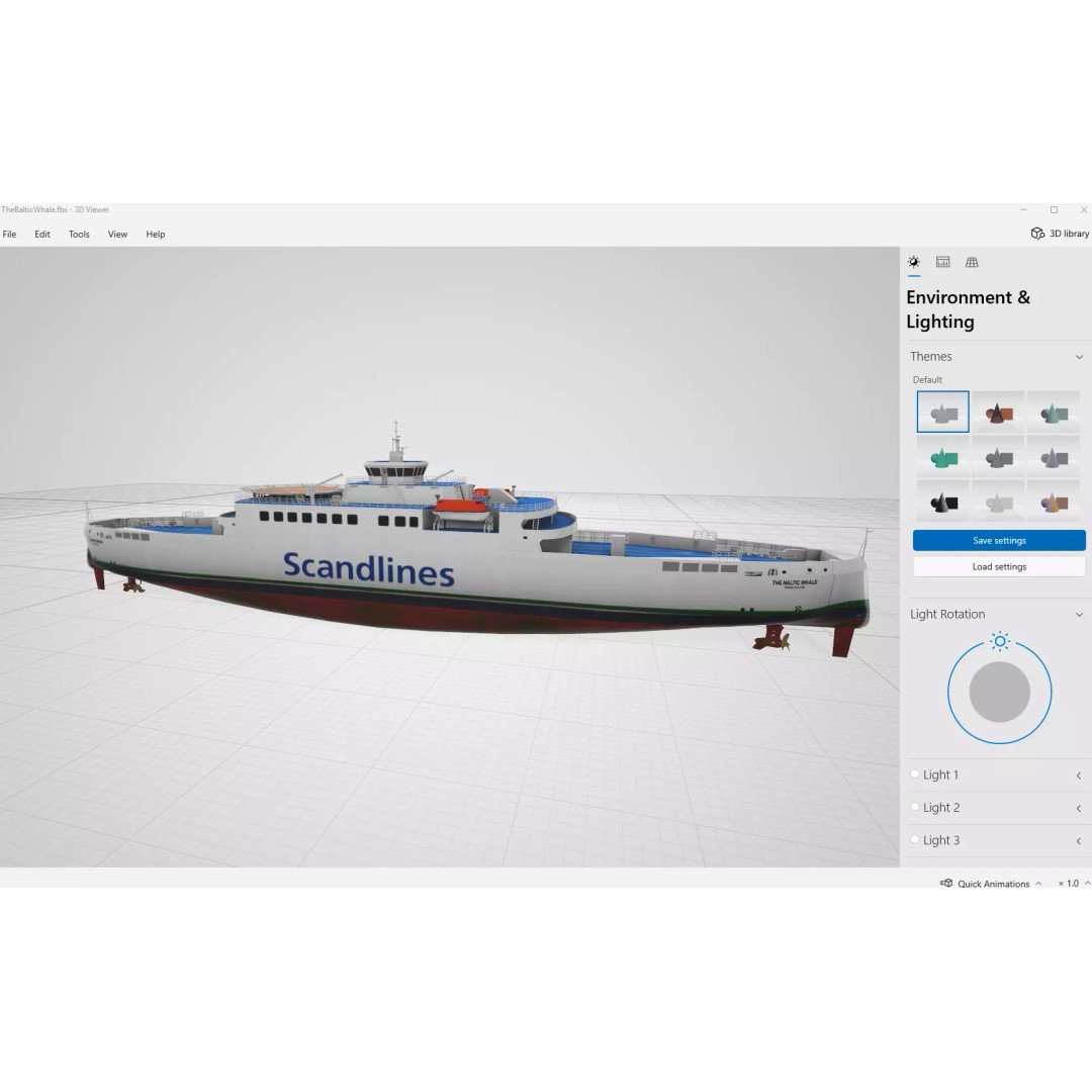 Hybrid Diesel Electric Ropax Ferry 3D Model – Low Poly PBR Asset, FBX - View 4