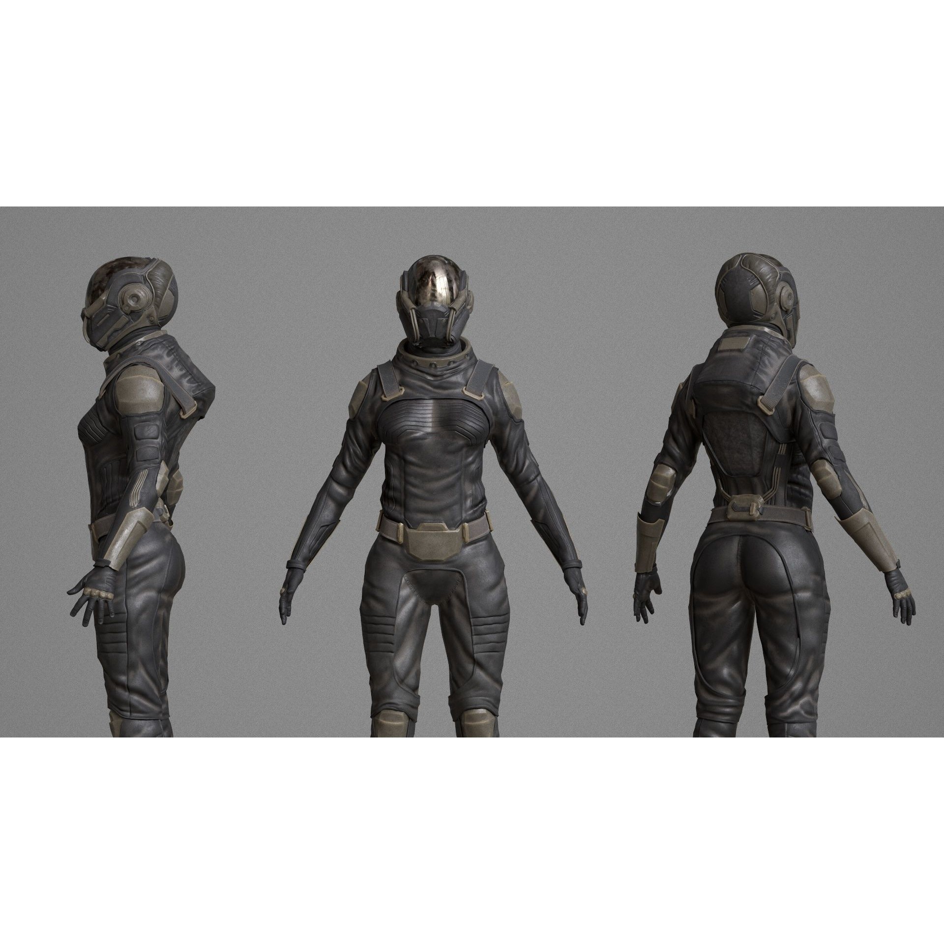 Desert Woman - Low-Poly Game-Ready 3D Model - View 3
