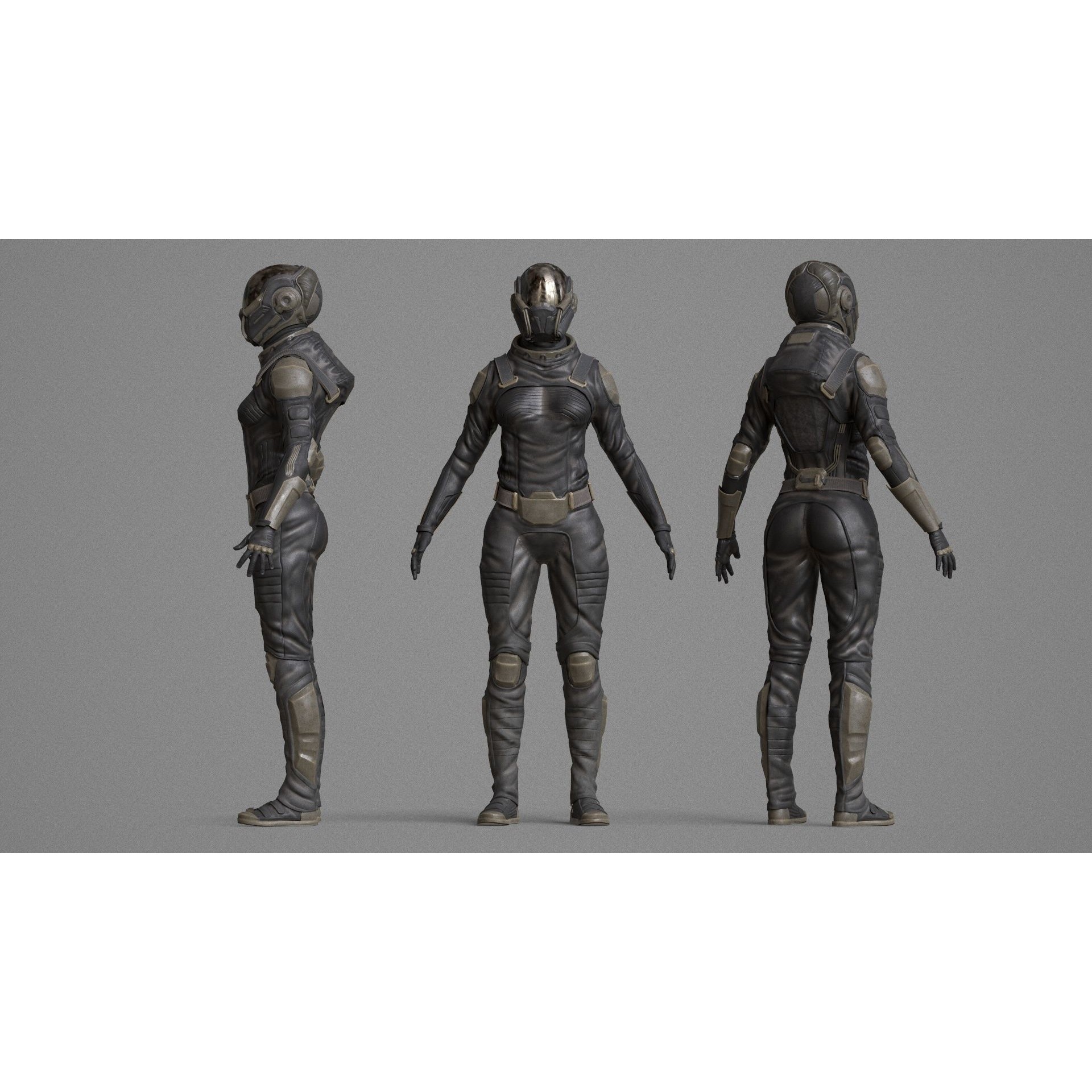 Desert Woman - Low-Poly Game-Ready 3D Model - View 4