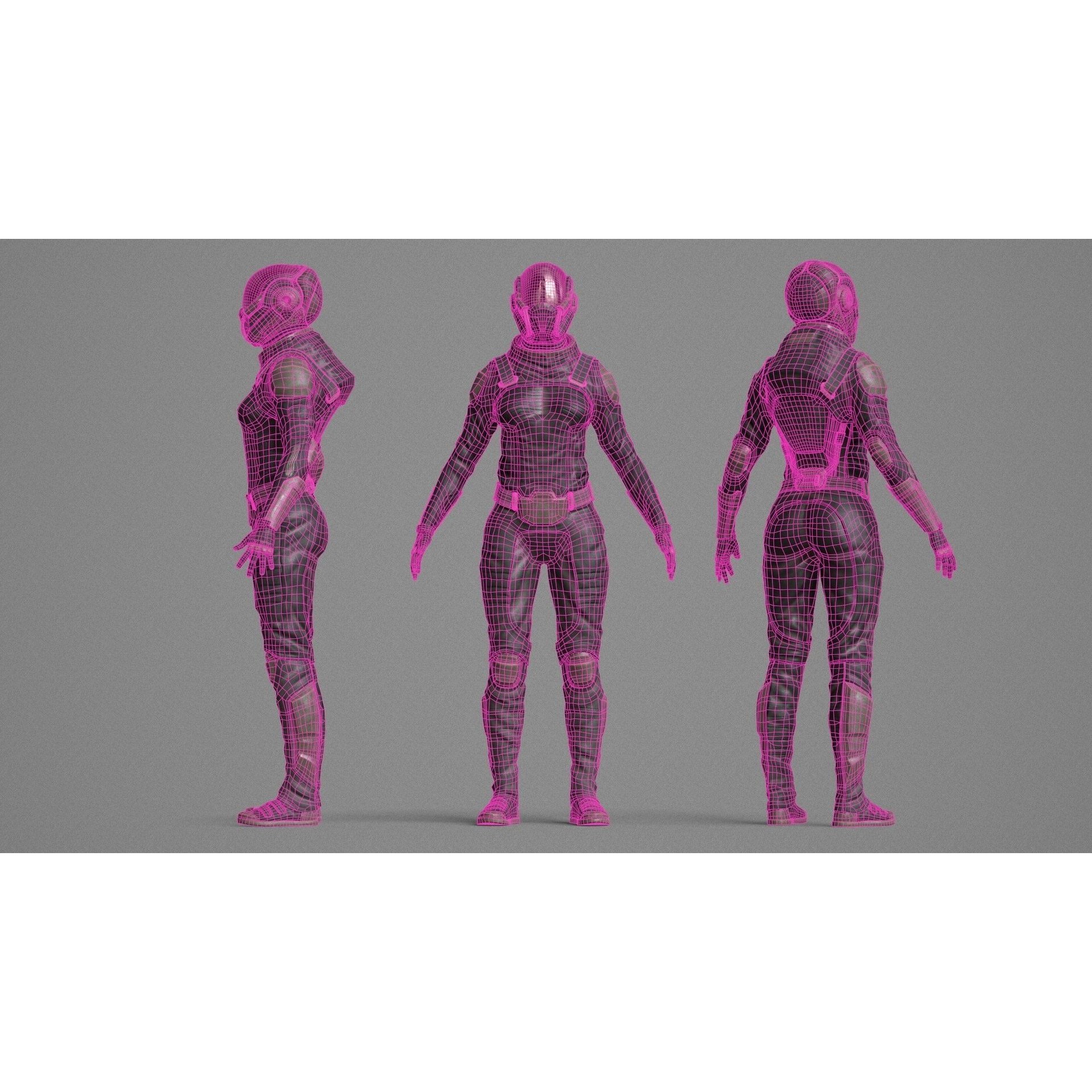 Desert Woman - Low-Poly Game-Ready 3D Model - View 5