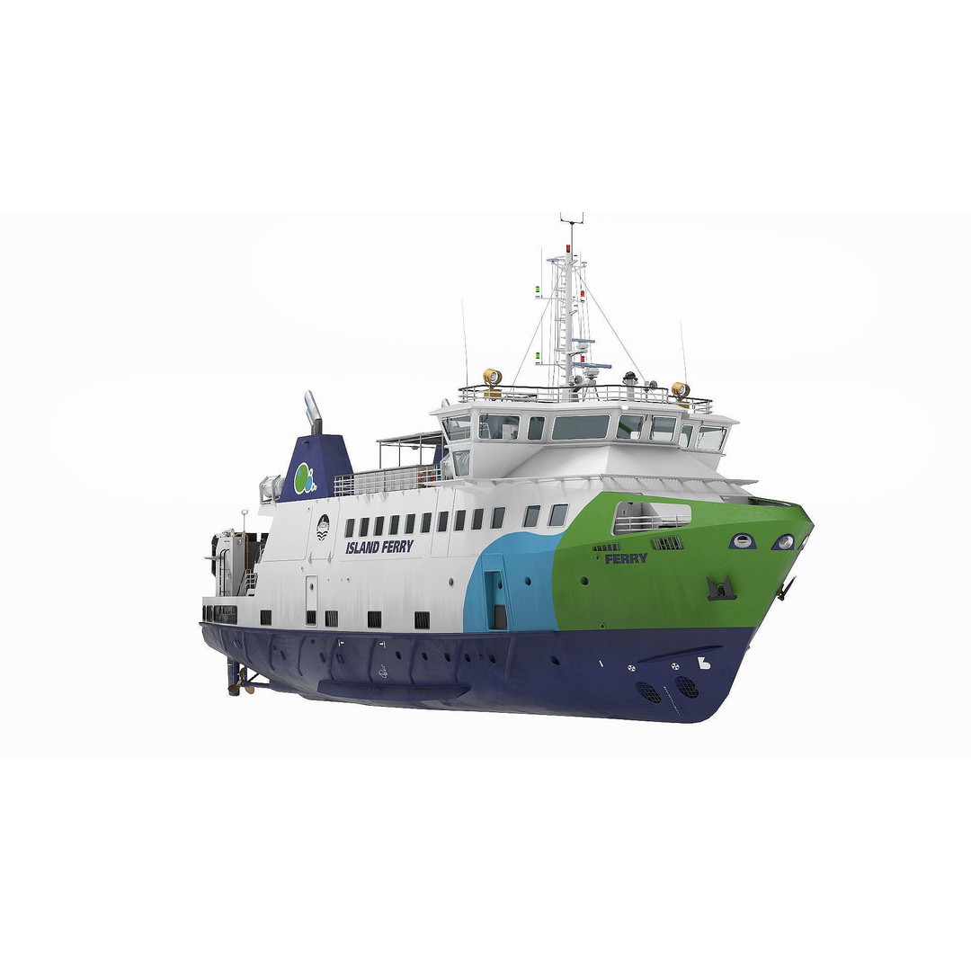 Ro-Pax Ferry 3D Model – High Detail Passenger Vessel, FBX, Game Ready - View 5