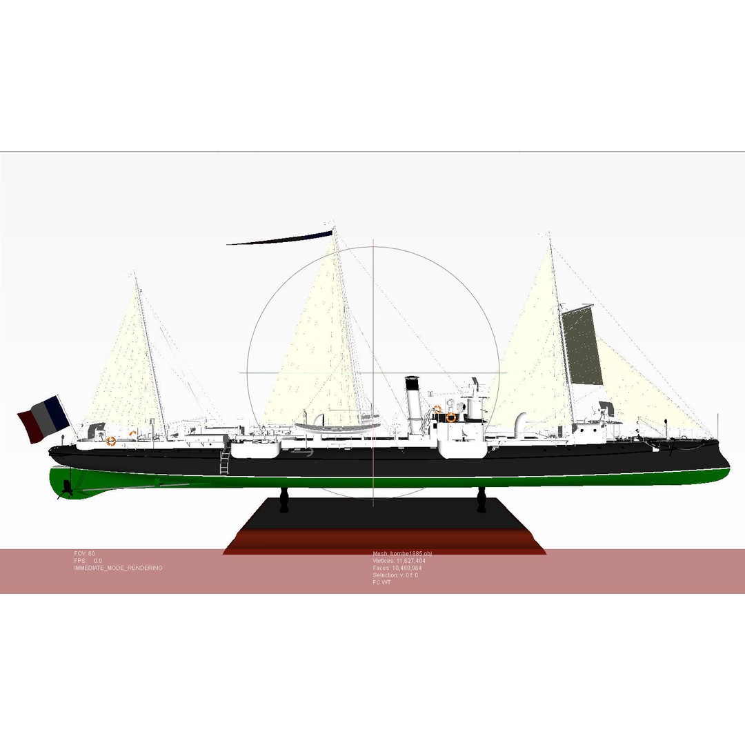 Avizo Torpillear La Bombe 3D Model – Historic Navy Warship, FBX - View 18