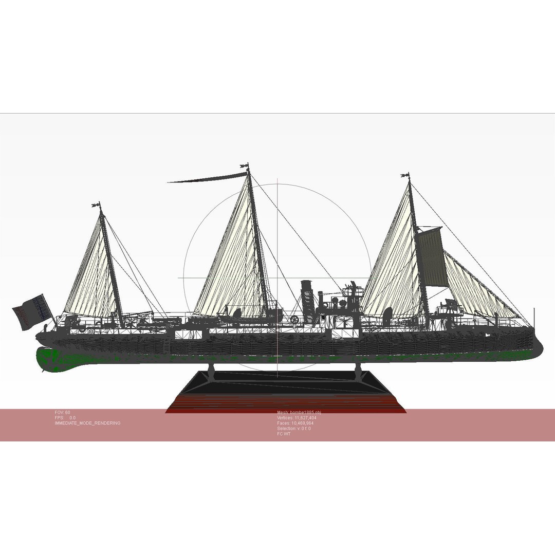 Avizo Torpillear La Bombe 3D Model – Historic Navy Warship, FBX - View 19