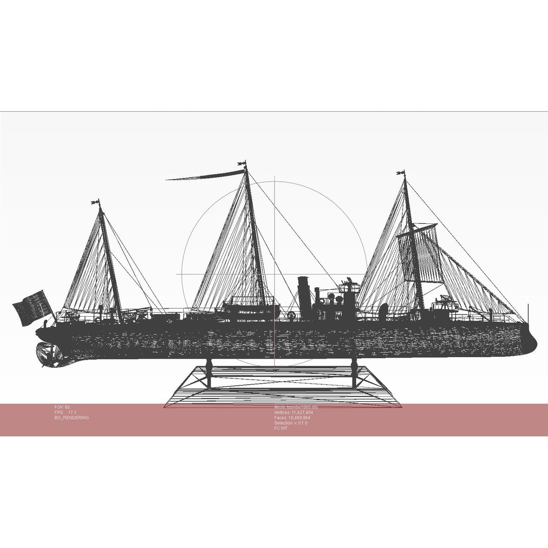 Avizo Torpillear La Bombe 3D Model – Historic Navy Warship, FBX - View 20