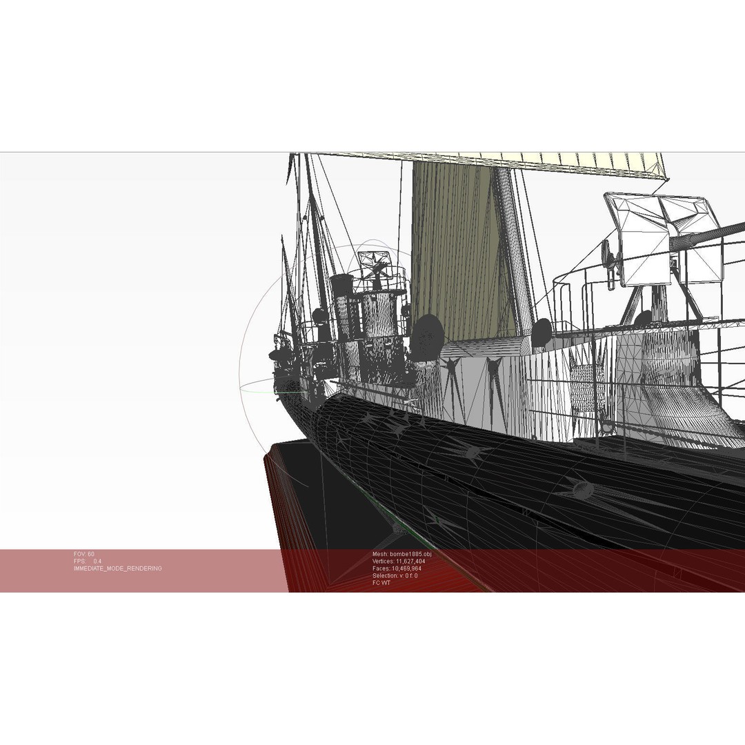 Avizo Torpillear La Bombe 3D Model – Historic Navy Warship, FBX - View 21