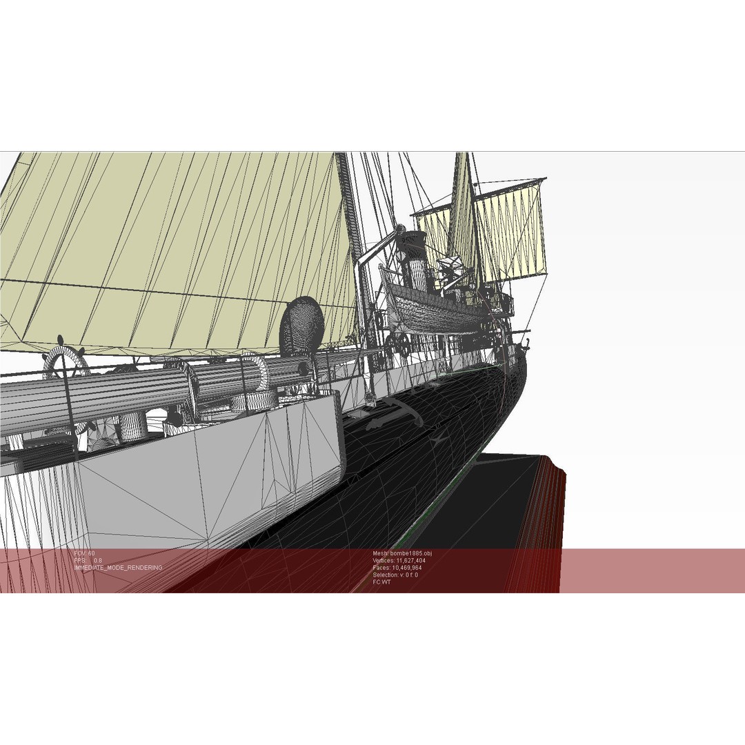 Avizo Torpillear La Bombe 3D Model – Historic Navy Warship, FBX - View 22