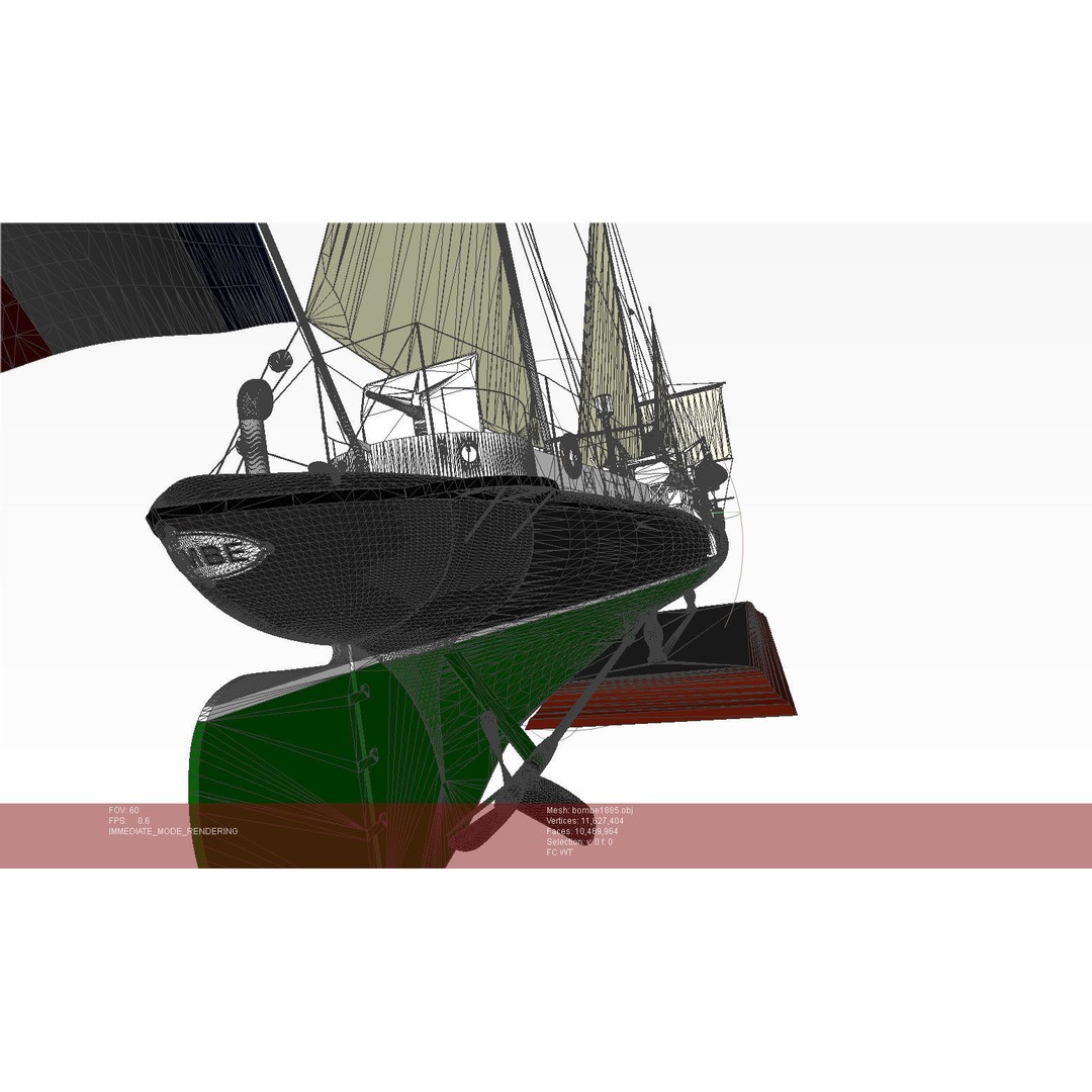 Avizo Torpillear La Bombe 3D Model – Historic Navy Warship, FBX - View 23