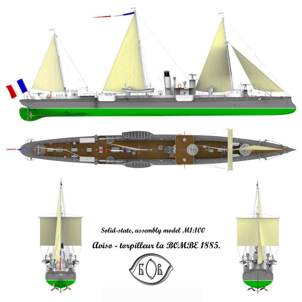 Avizo Torpillear La Bombe 3D Model – Historic Navy Warship, FBX - View 4