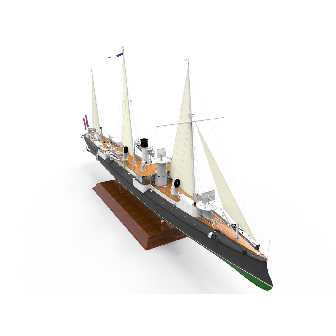 Avizo Torpillear La Bombe 3D Model – Historic Navy Warship, FBX - View 6